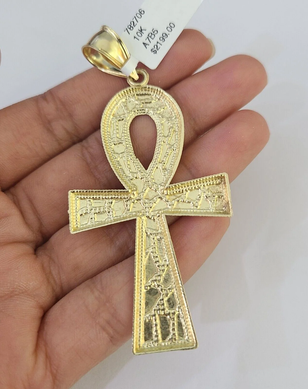 Real 10k Rope Chain Jesus Cross Charm Set 7mm 20"-28" Inch Necklace Yellow Gold - Image 7
