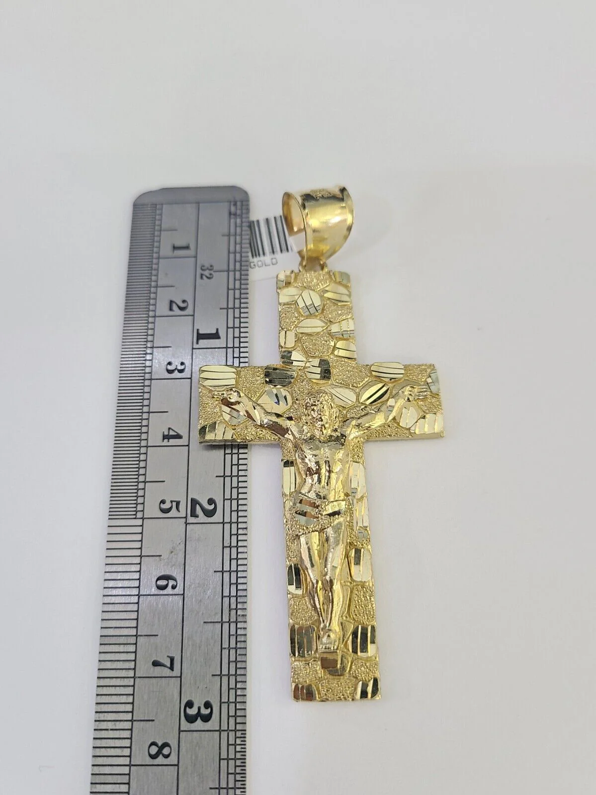 Real 10k Rope Chain Jesus Cross Charm Set 7mm 20"-28" Inch Necklace Yellow Gold - Image 4
