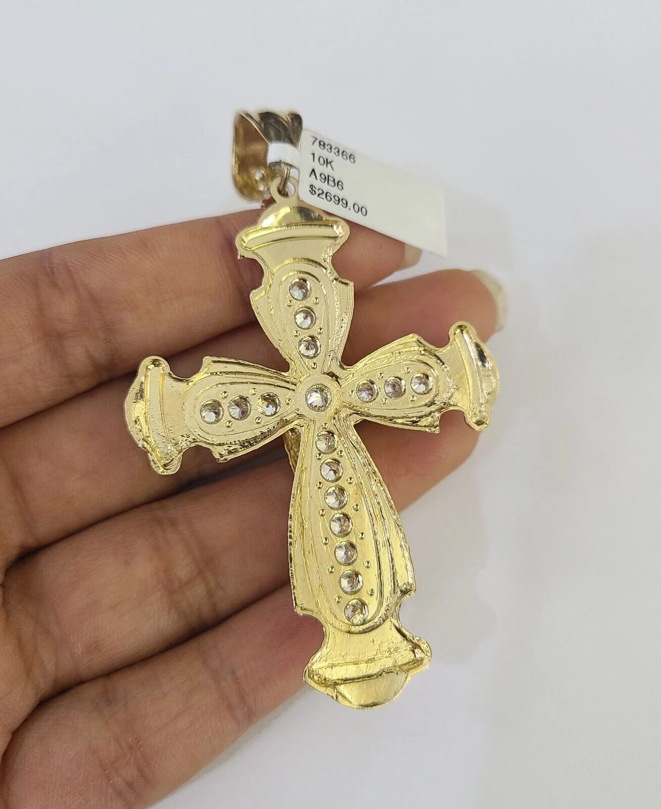 Real 10k Rope Chain Jesus Cross Charm Set 8mm 20"-30" Inch Necklace Yellow Gold - Image 7