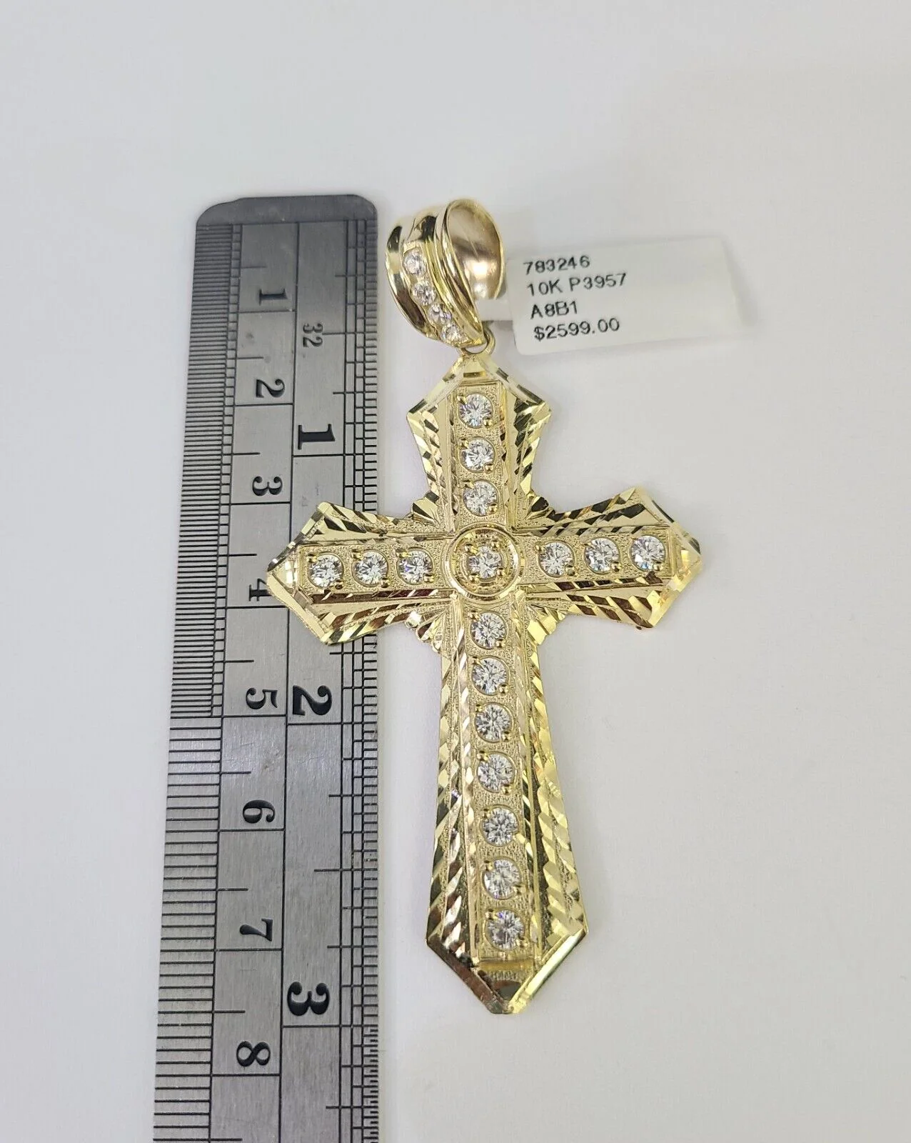 Real 10k Rope Chain Jesus Cross Charm Set 8mm 20"-30" Inch Necklace Yellow Gold - Image 3