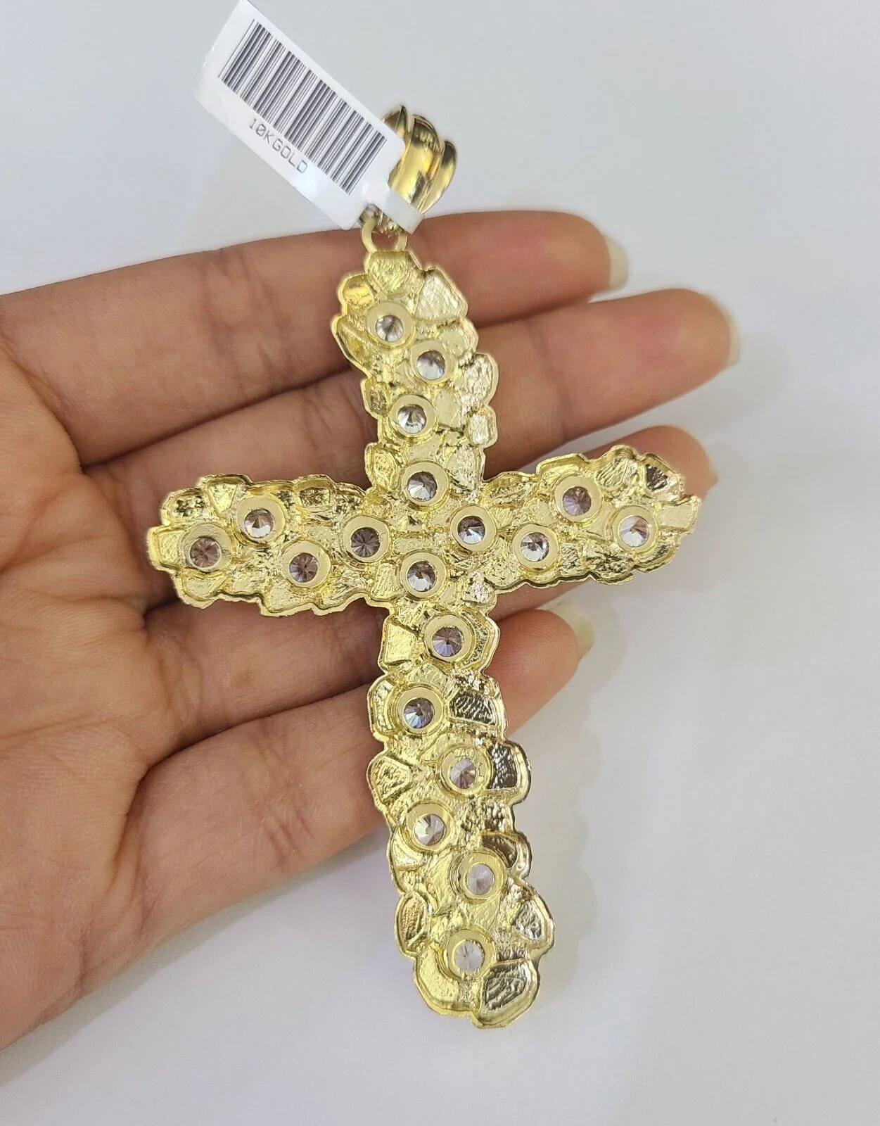 Real 10k Rope Chain Jesus Cross Charm Set 8mm 20"-30" Inch Necklace Yellow Gold - Image 7
