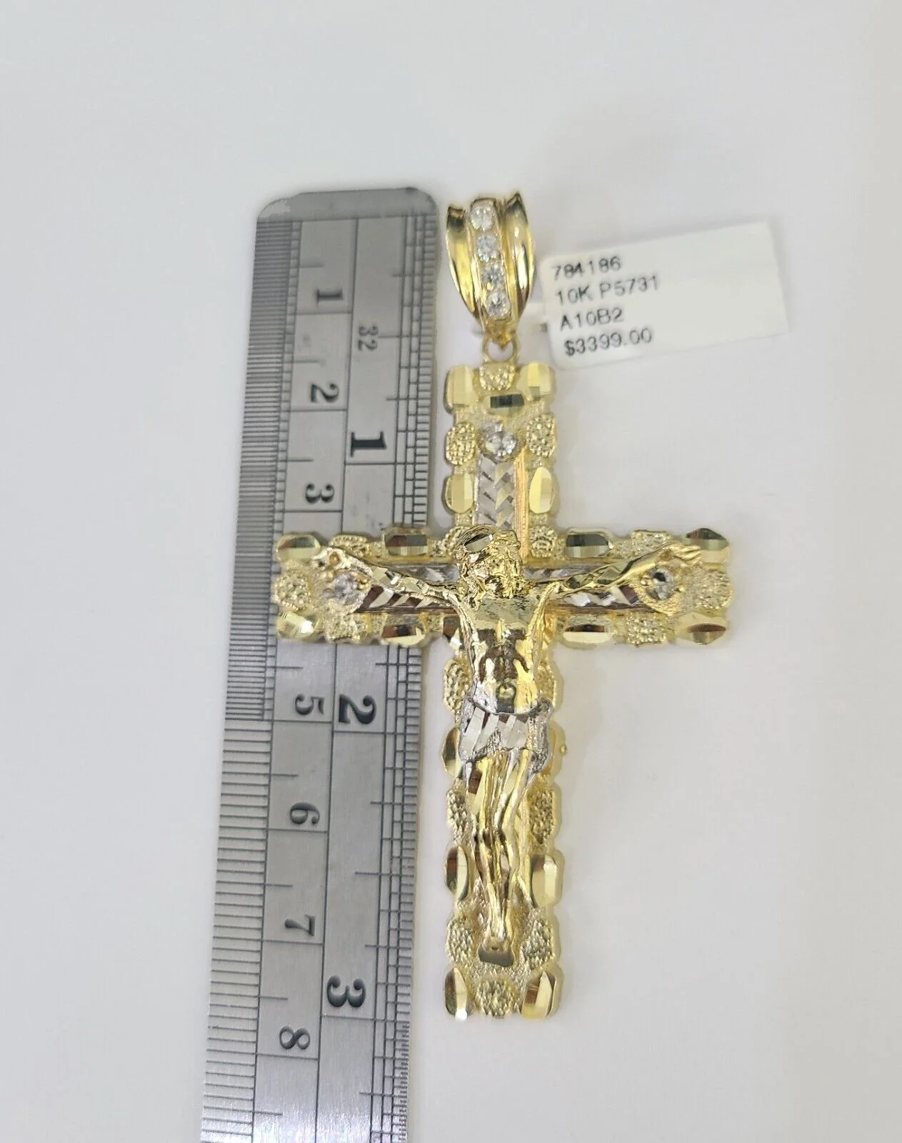 Real 10k Rope Chain Jesus Cross Charm Set 8mm 20"-30" Inch Necklace Yellow Gold - Image 3