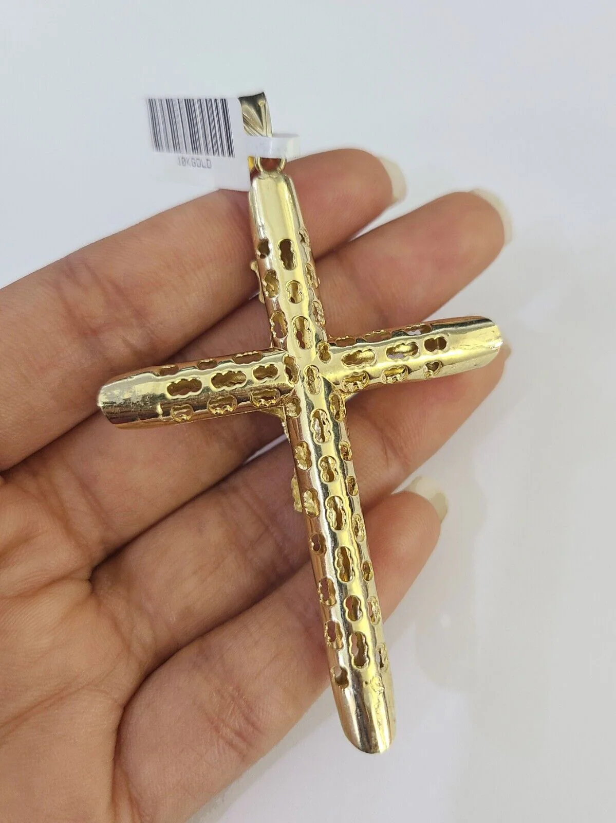 Real 10k Rope Chain Jesus Cross Charm Set 8mm 20"-30" Inch Necklace Yellow Gold - Image 7