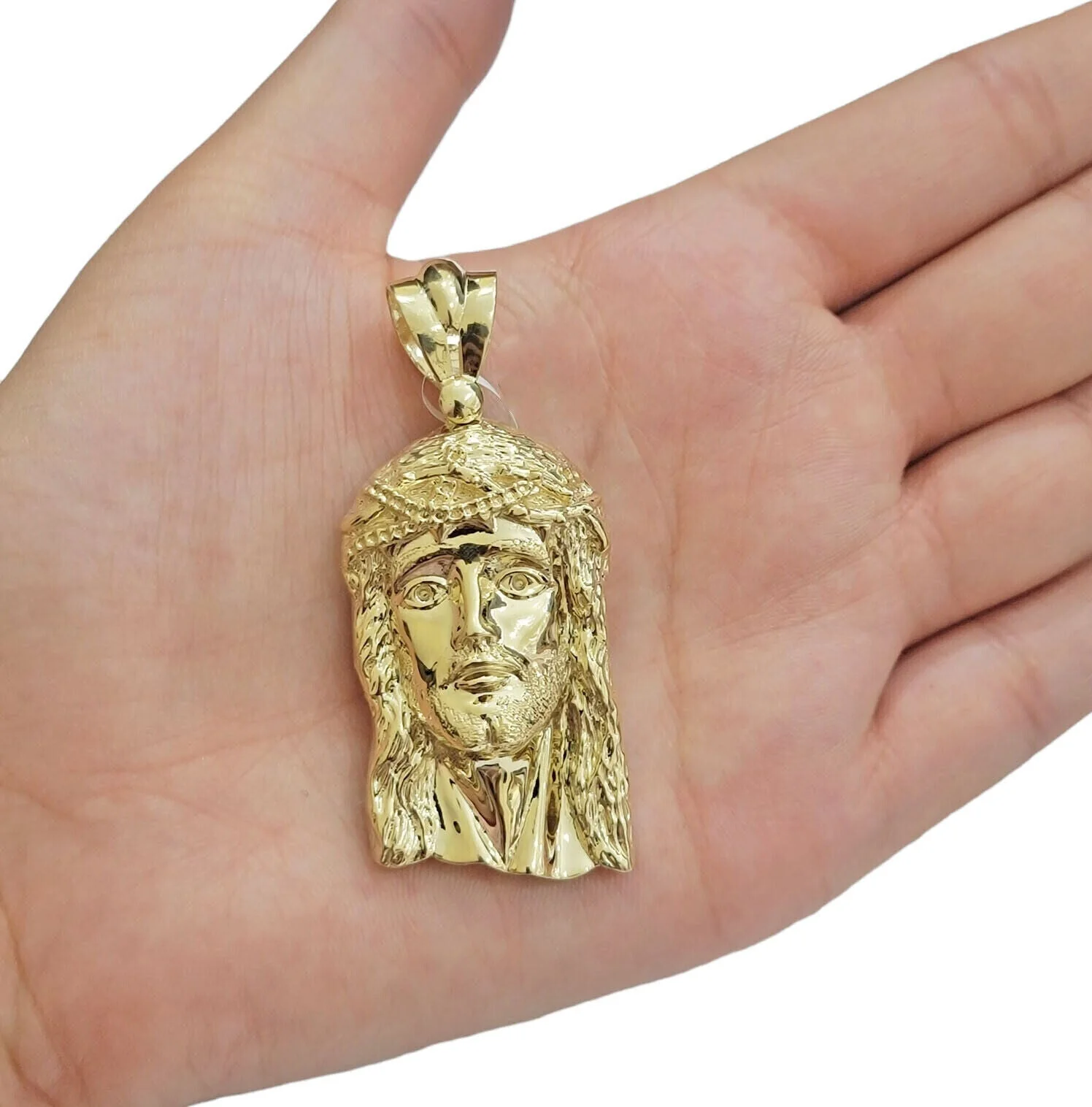 REAL 10k Rope Chain & Jesus Head Charm Pendant 6mm 18"-28" Necklace & Jesus Face - Image 2