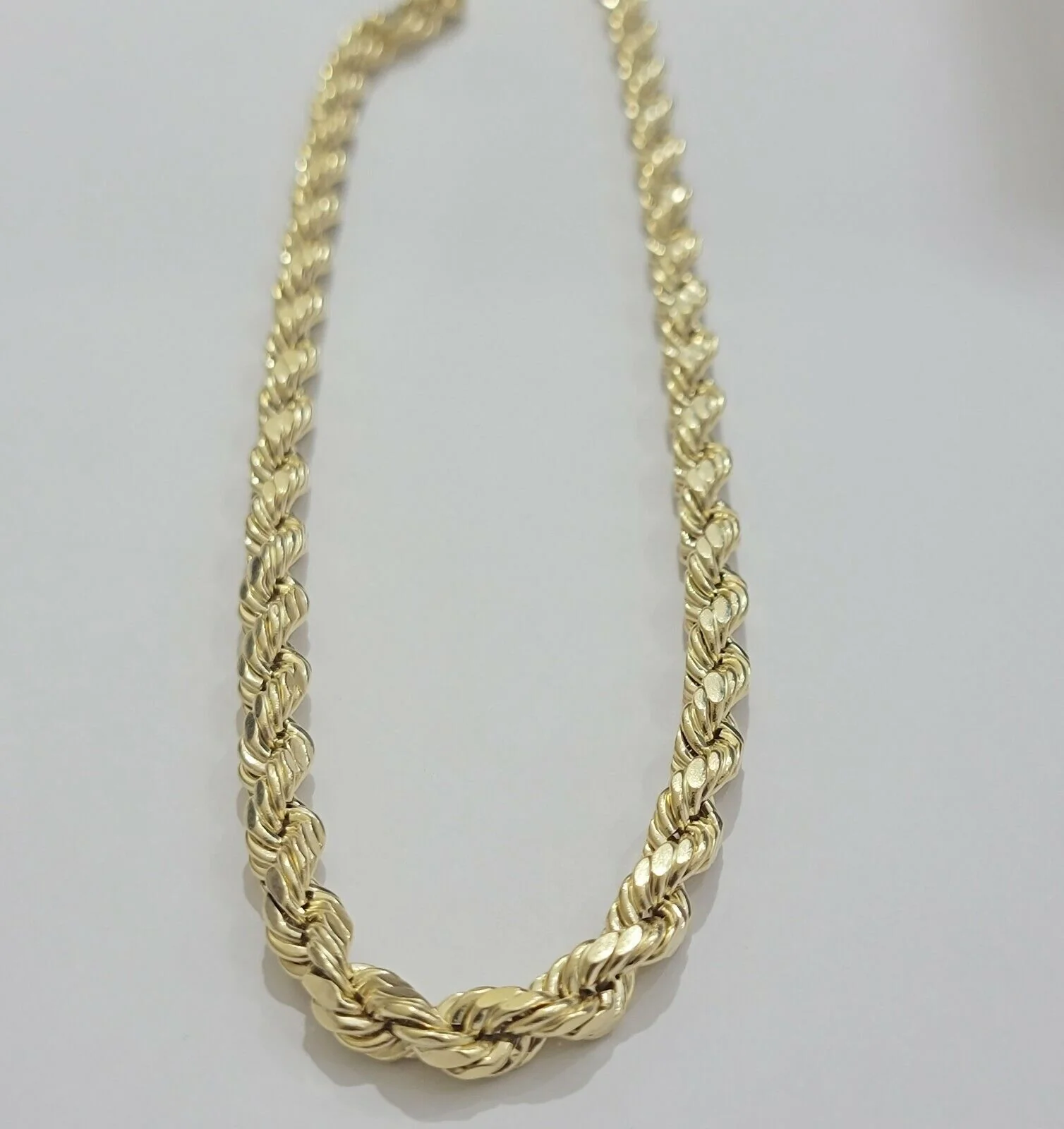 REAL 10k Rope Chain & Jesus Head Charm Pendant 7mm 18"-28" Necklace & Jesus Face - Image 6