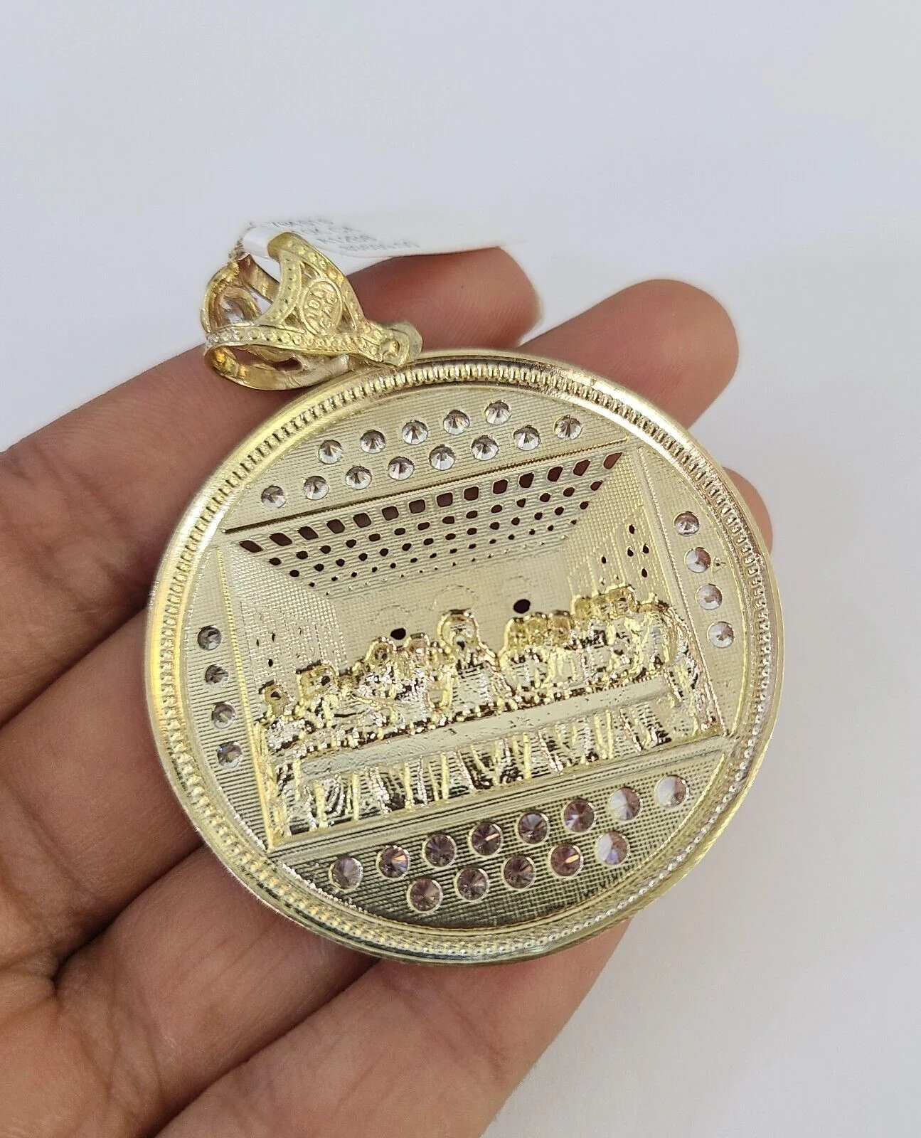 Real 10k Rope Chain Last Supper Charm Set 7mm 20"-28" Inch Necklace Yellow Gold - Image 7