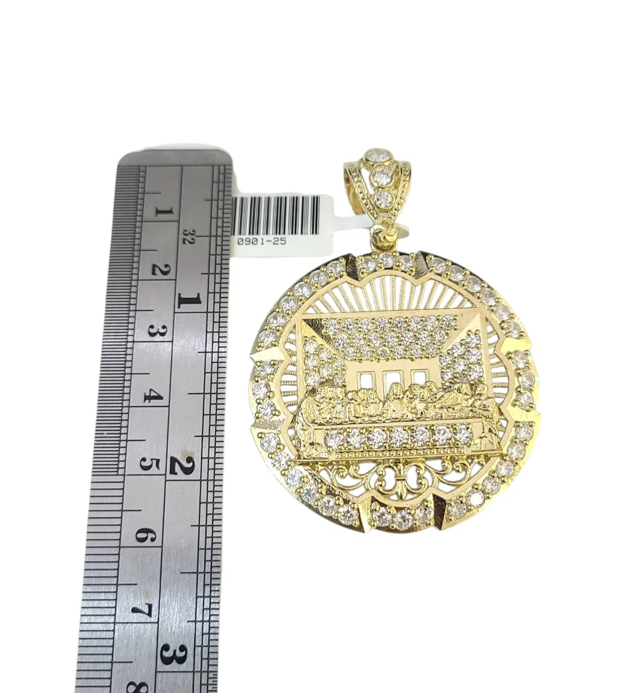 Real 10k Rope Chain Last Supper Necklace Pendant Set 7mm 20"-30" Gold Men - Image 6