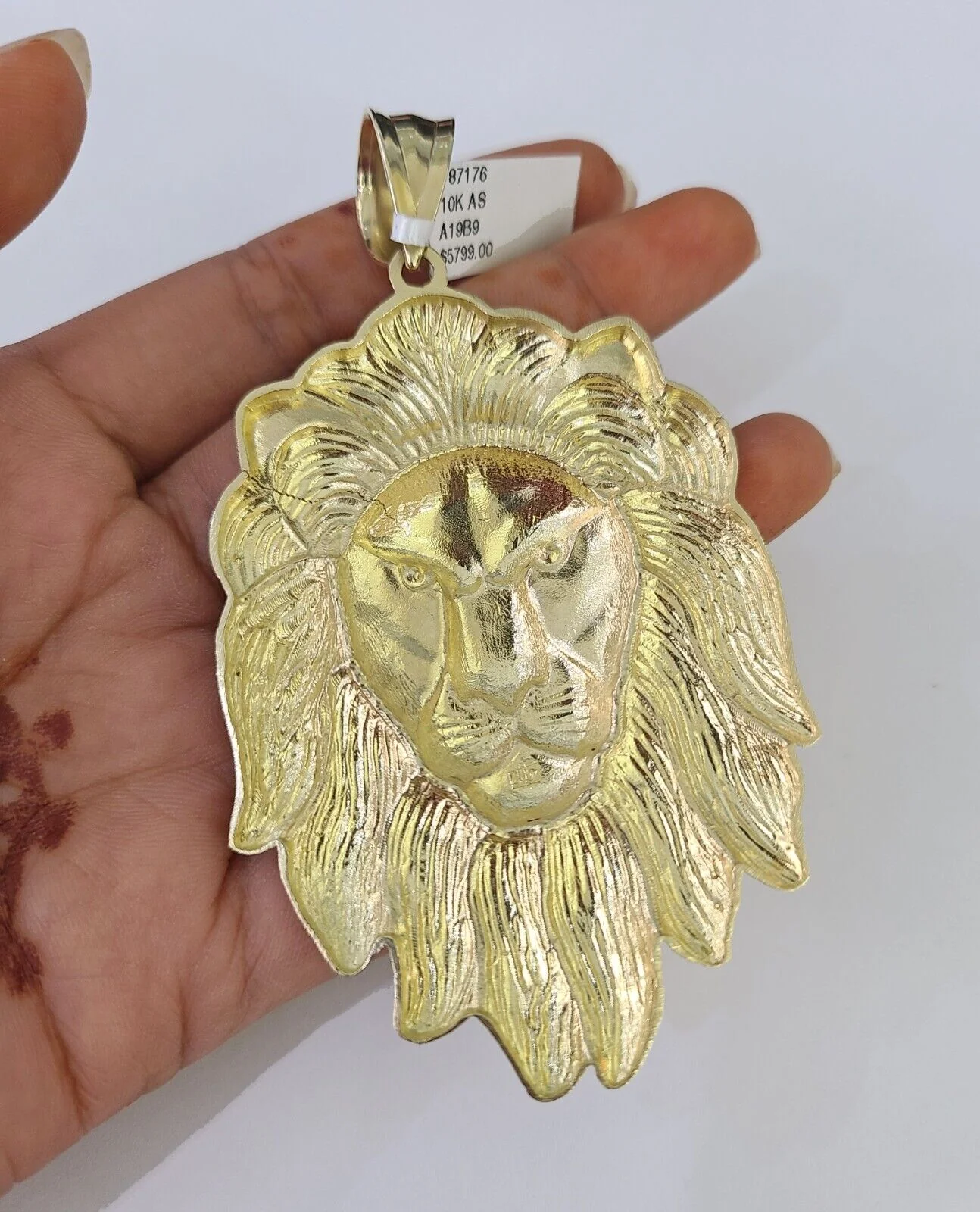 Real 10k Rope Chain Lion Charm Set 10mm 20"-30" Inch Necklace Yellow Gold - Image 7