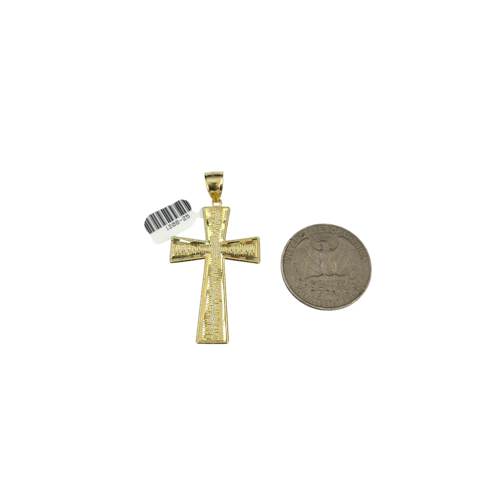 Real 10k Rope Chain Necklace Cross Charm Pendant Set 5mm 20"-30" Gold - Image 2
