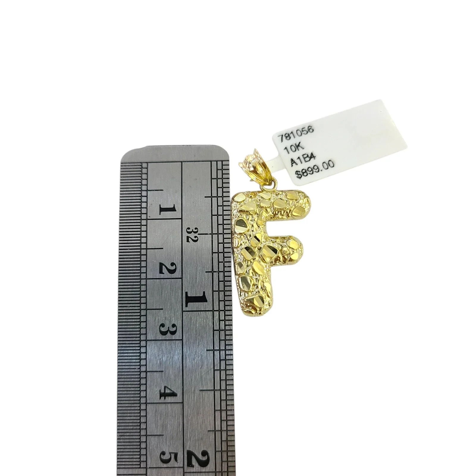 Real 10k Rope Chain Necklace Nugget F Initial Charm Set 3mm 18"-28" Pendant Gold - Image 7