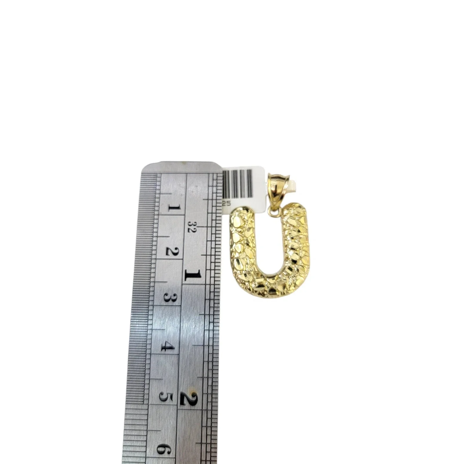 Real 10k Rope Chain U Initial Charm 3mm 18"-28" Necklace Nugget Set Pendant Gold - Image 6