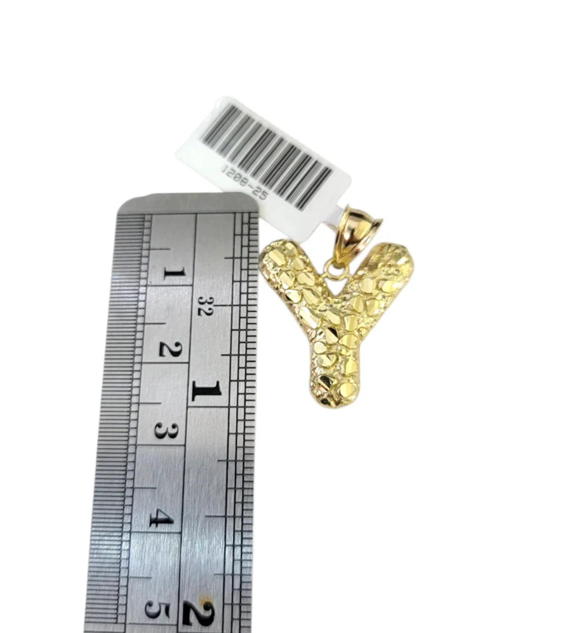Real 10k Rope Chain Y Necklace Nugget Initial Charm 3mm 18"-28" Set Pendant Gold - Image 3