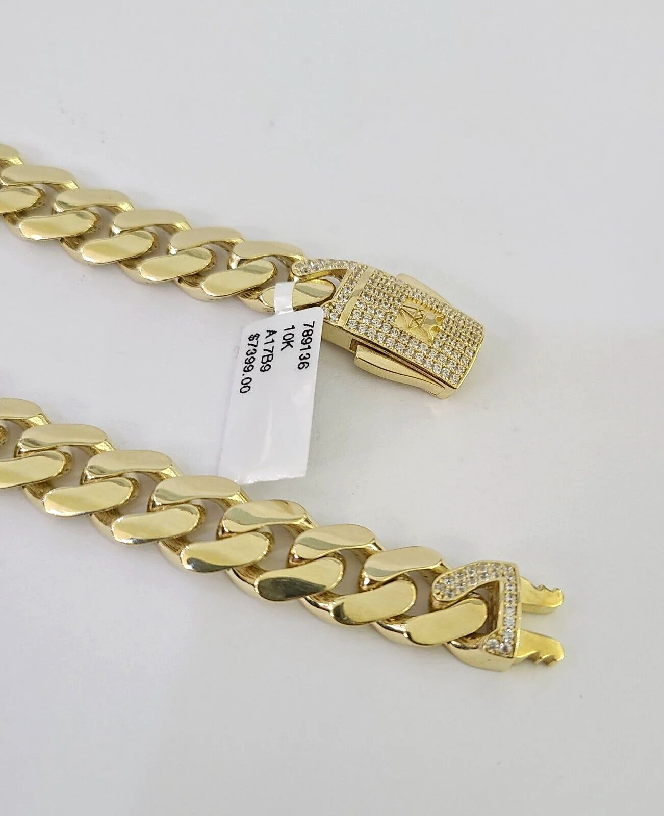 Real 10K Royal Monaco Bracelet Yellow Gold 8.5" Box Clasp 11mm Genuine Mens - Image 2