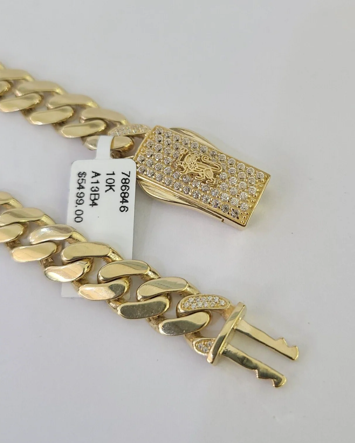 Real 10K Royal Monaco Bracelet Yellow Gold 8.5" Box Clasp 9mm Genuine Mens - Image 2