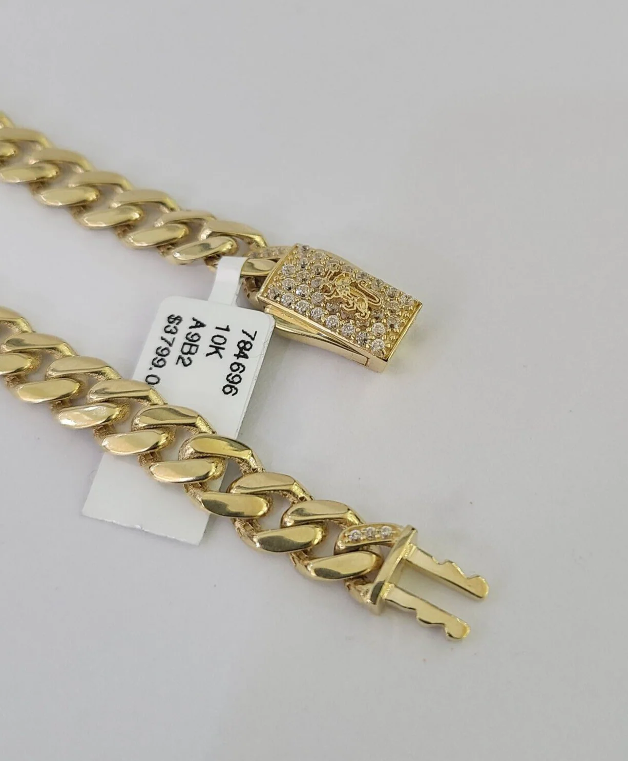 Real 10K Royal Monaco Bracelet Yellow Gold 8" Box Clasp 7mm Genuine Unisex - Image 6