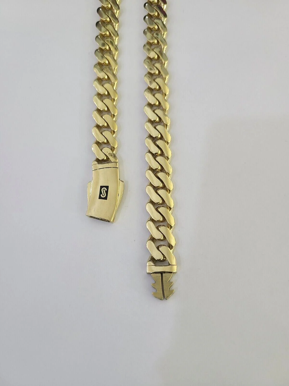 Real 10k Royal Monaco Chain 11mm 18-26 inches Necklace Yellow Gold Box Clasp - Image 4