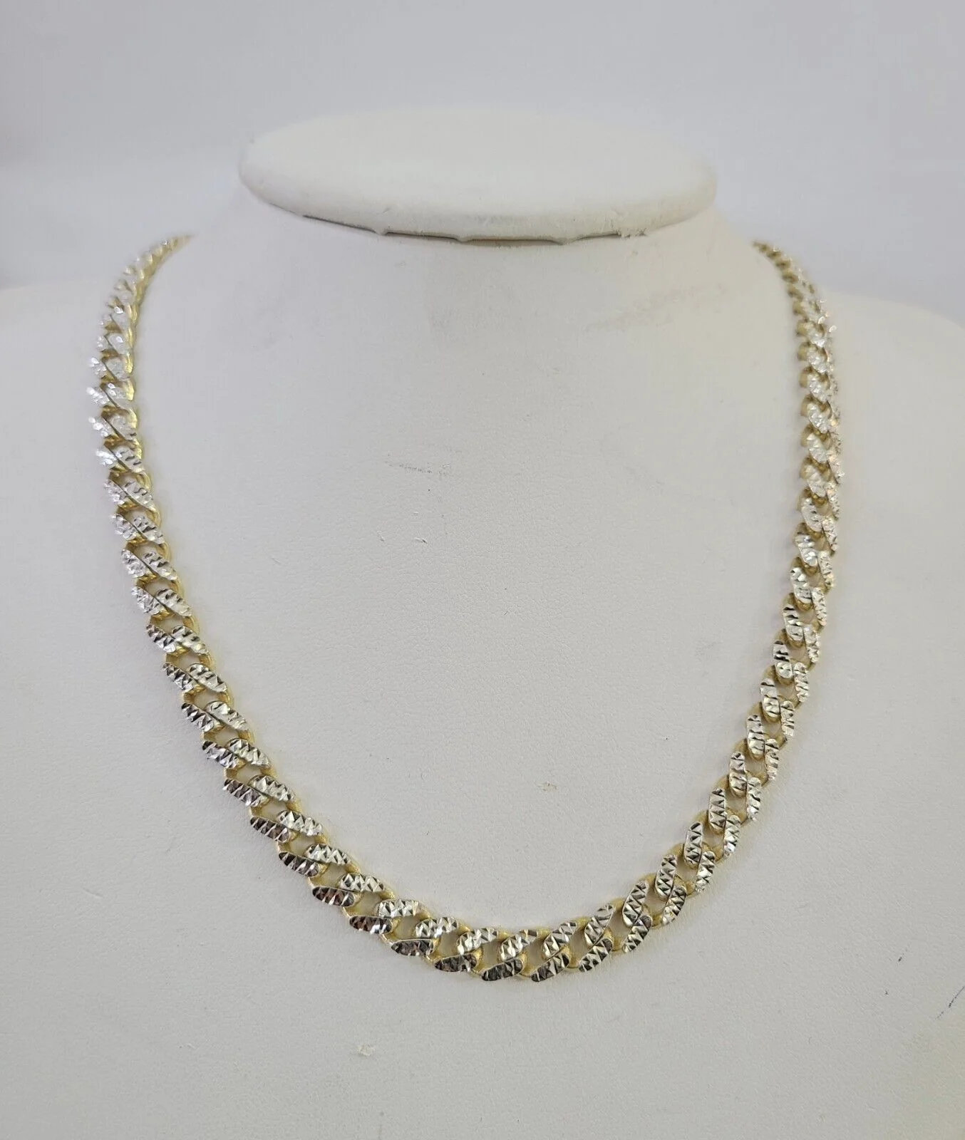 Real 10k Royal Monaco Chain 6mm Diamond Cut 22 inches Yellow Gold Necklace - Image 2