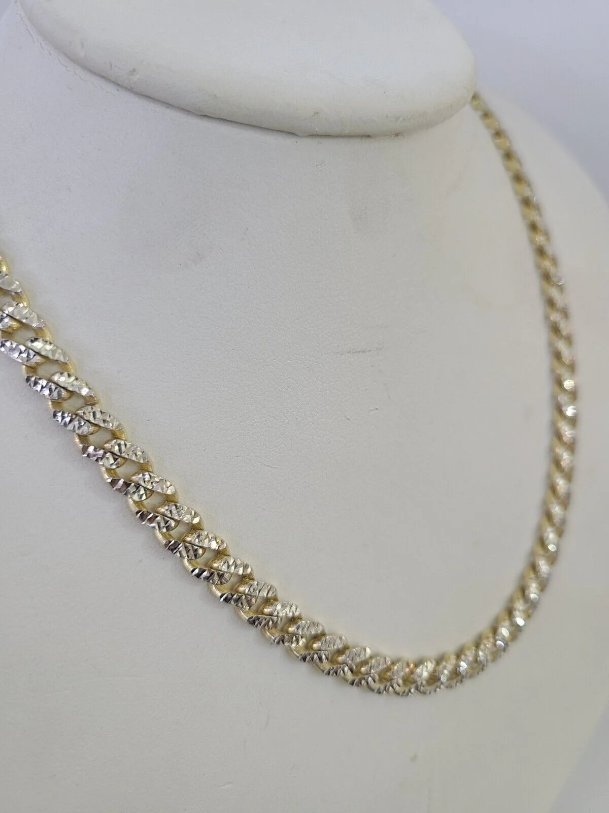 Real 10k Royal Monaco Chain 6mm Diamond Cut 22 inches Yellow Gold Necklace - Image 4