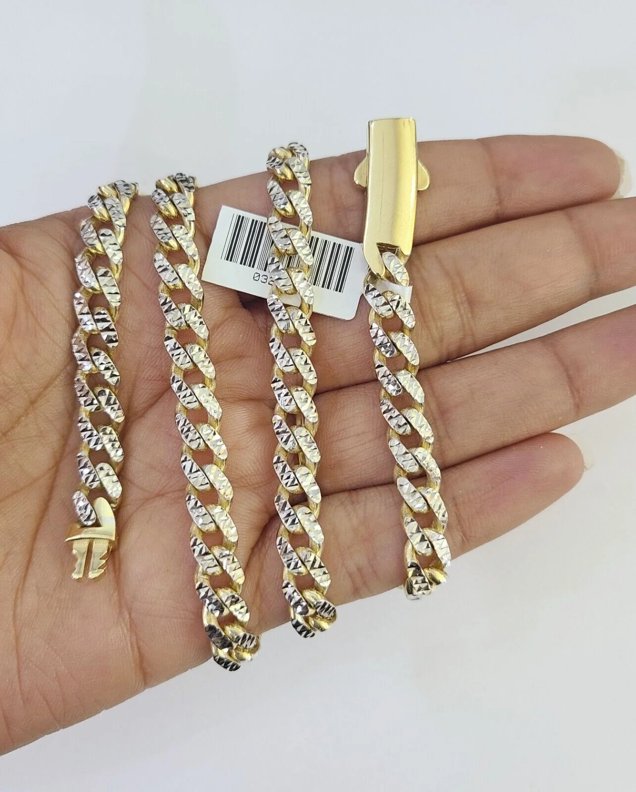 Real 10k Royal Monaco Chain 6mm Diamond Cut 22 inches Yellow Gold Necklace - Image 5