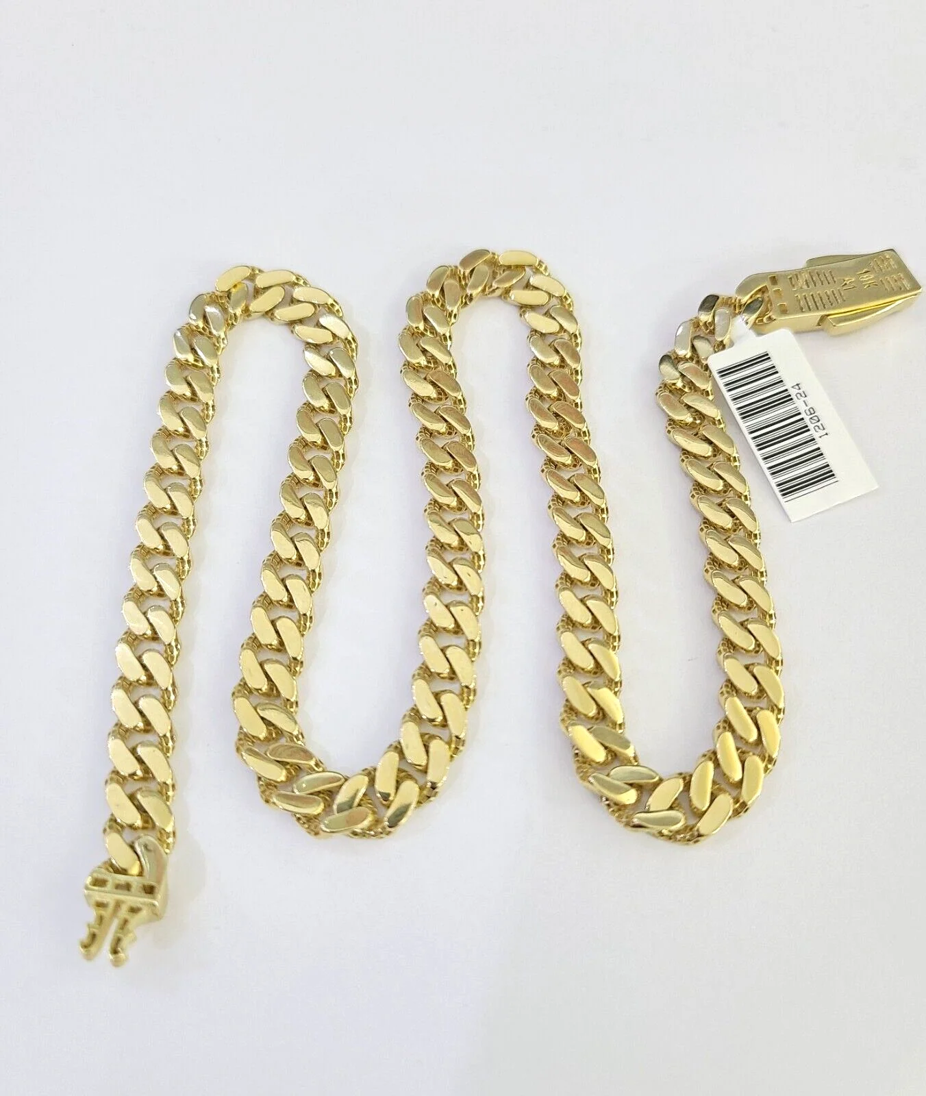 Real 10k Royal Monaco Chain 7mm 16-24 inches Necklace Yellow Gold Box Clasp - Image 11