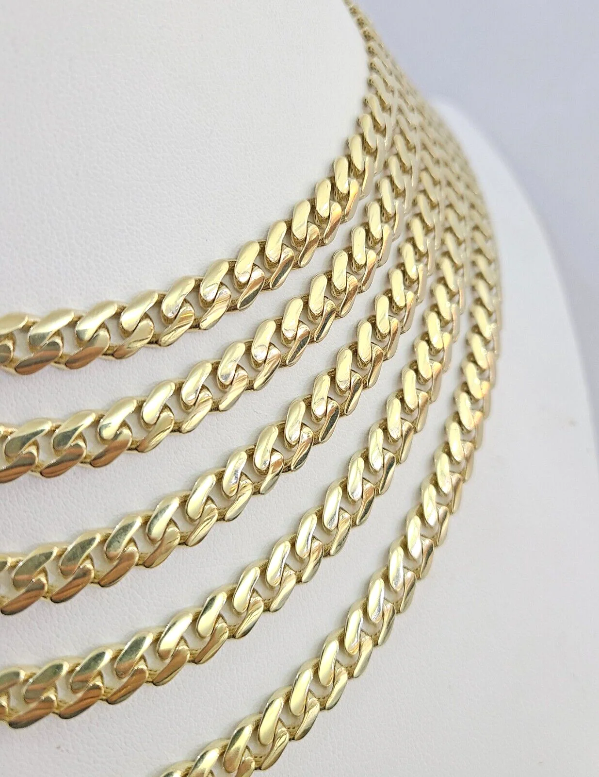 Real 10k Royal Monaco Chain 7mm 16-24 inches Necklace Yellow Gold Box Clasp - Image 4