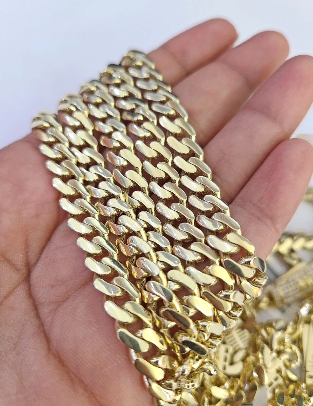 Real 10k Royal Monaco Chain 7mm 16-24 inches Necklace Yellow Gold Box Clasp - Image 6