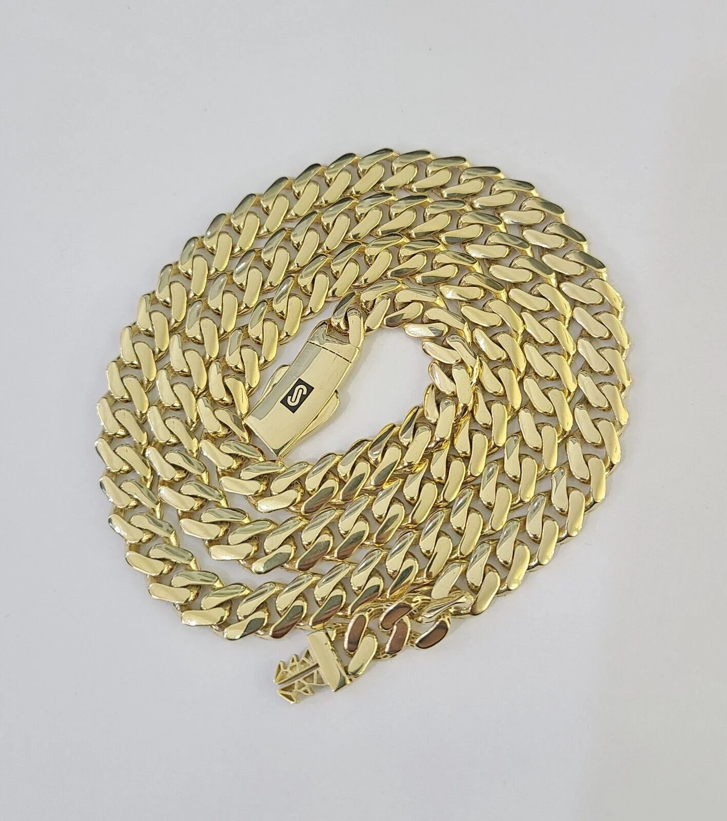 Real 10k Royal Monaco Chain 7mm 18-26 inches Necklace Yellow Gold Box Clasp - Image 4