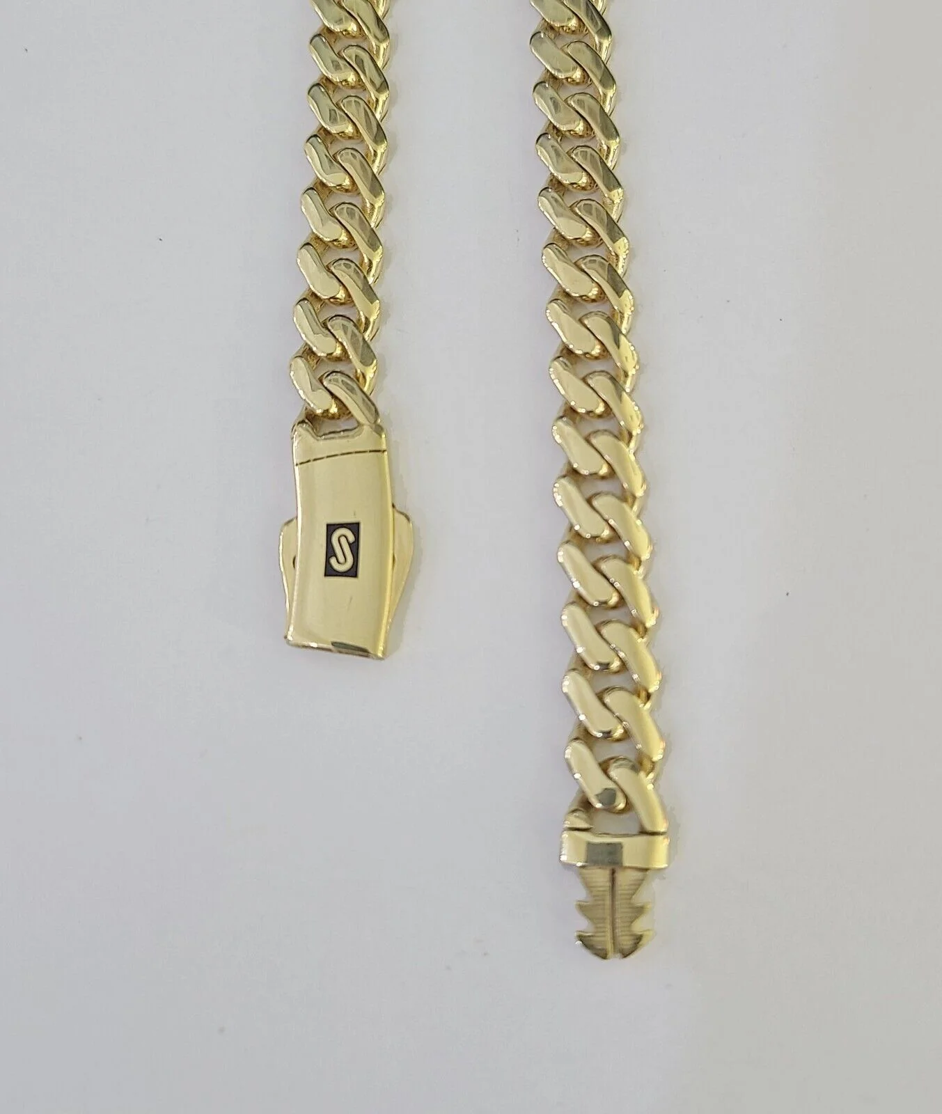 Real 10k Royal Monaco Chain 7mm 18-26 inches Necklace Yellow Gold Box Clasp - Image 5