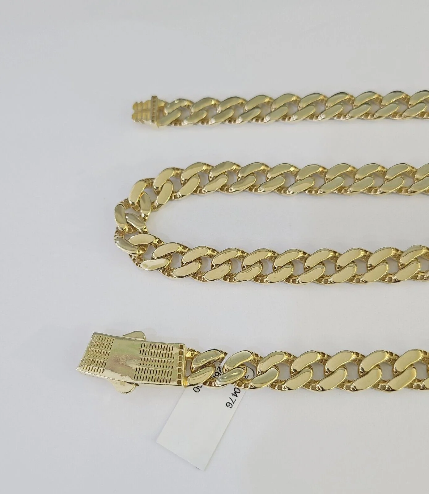 Real 10k Royal Monaco Chain 8mm Diamond Cut 22 inches Yellow Gold Necklace - Image 6