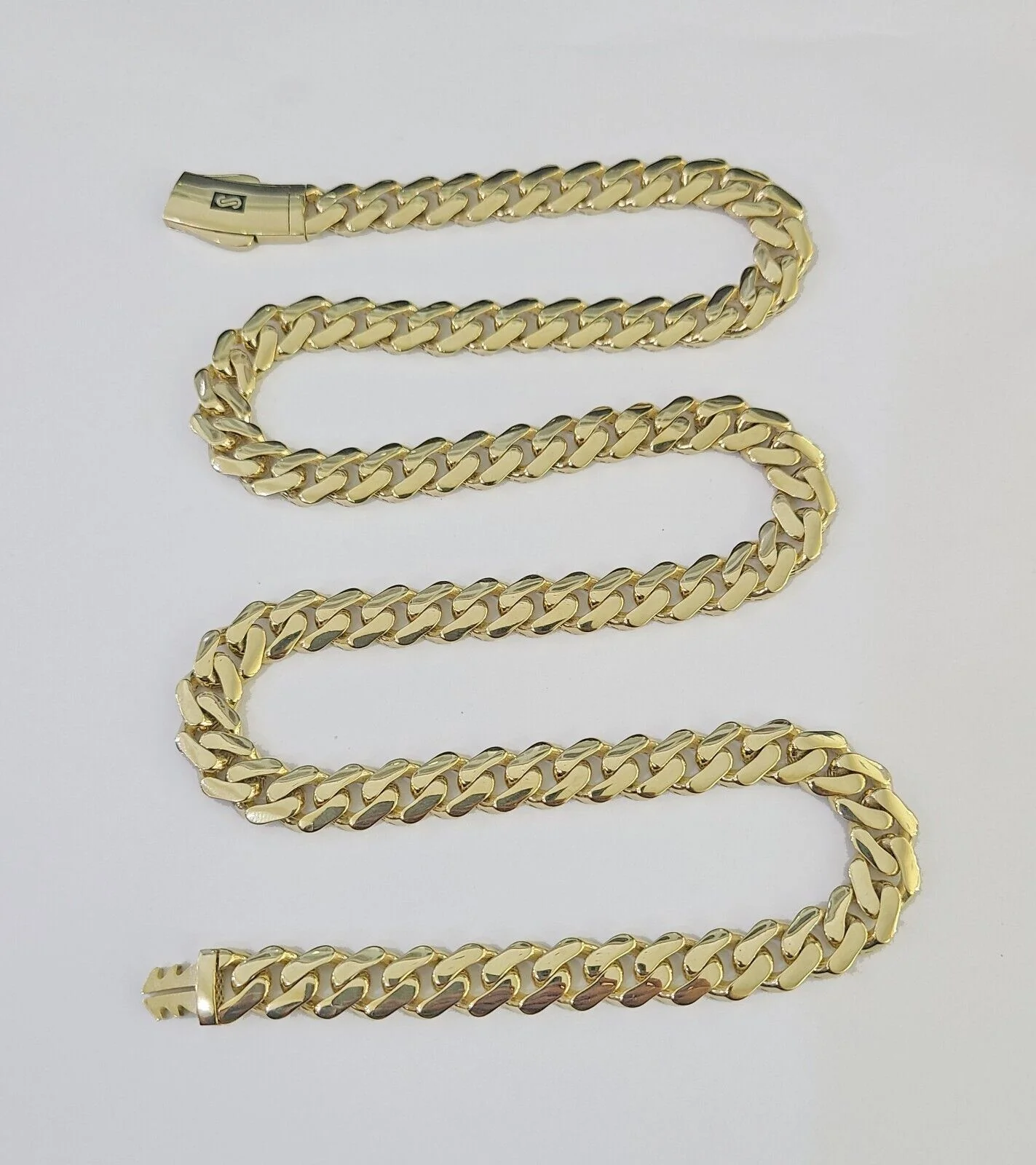 Real 10k Royal Monaco Chain 9mm 18-26 inches Necklace Yellow Gold Box Clasp - Image 6