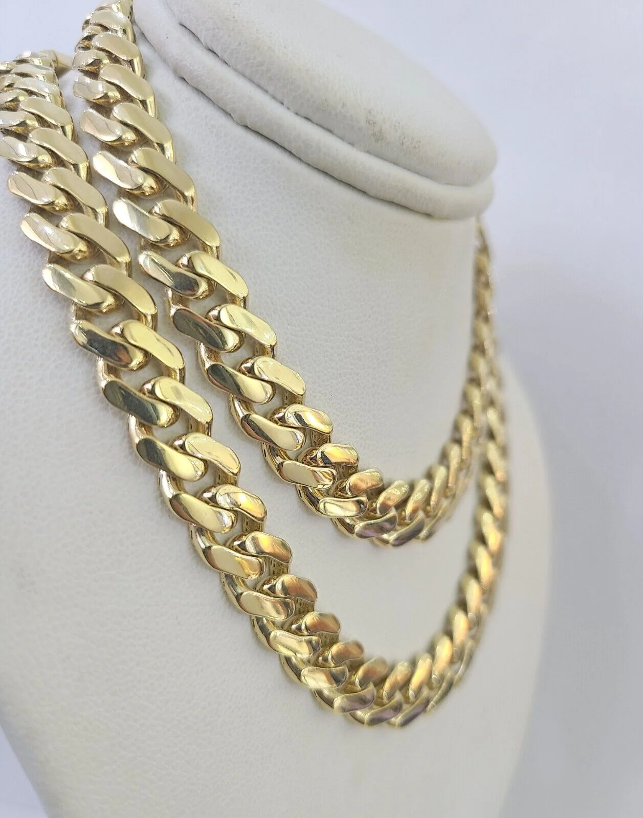 Real 10k Royal Monaco Chain 9mm 20-30 inches Necklace Yellow Gold Box Clasp - Image 6