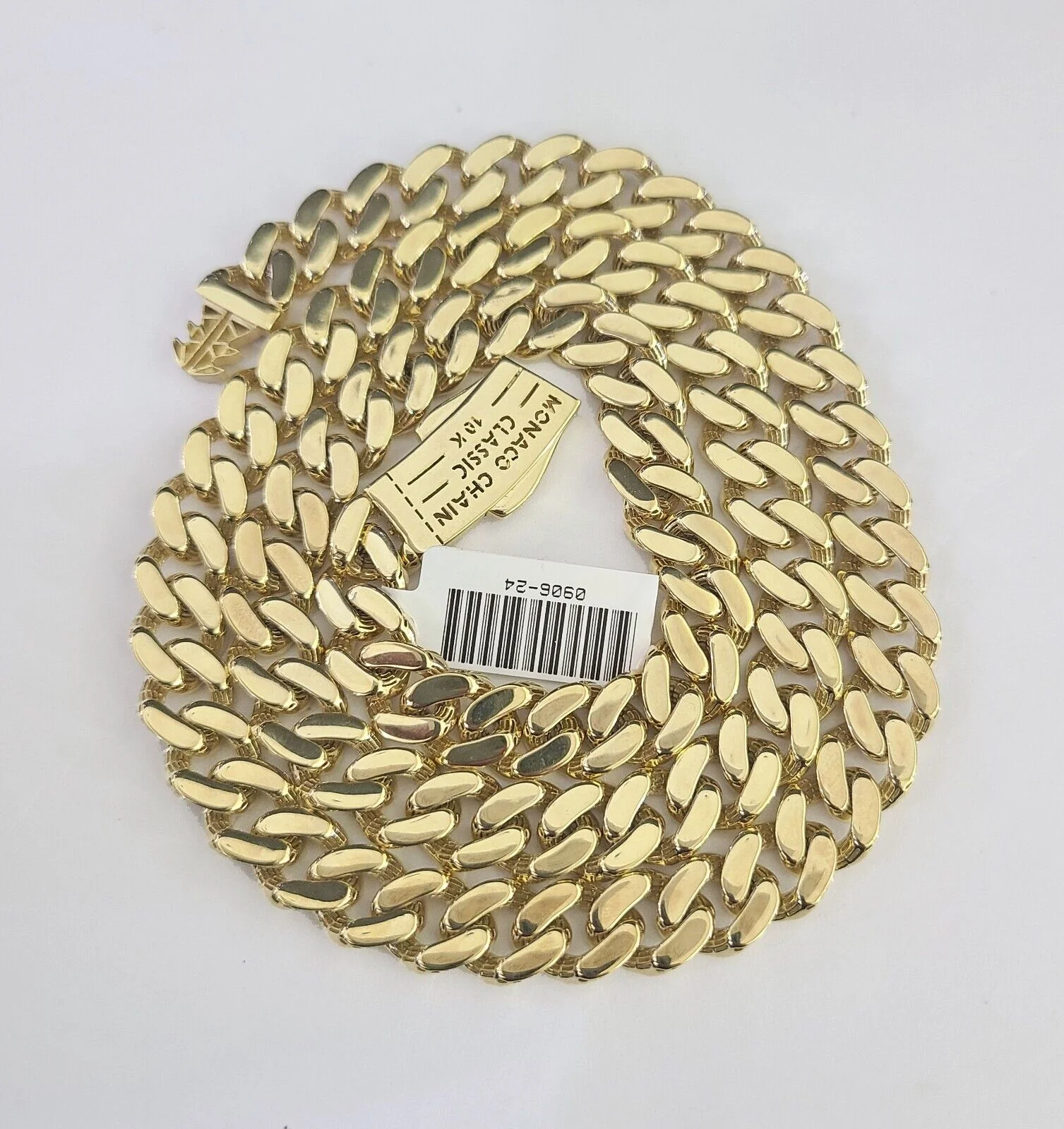 Real 10k Royal Monaco Chain 9mm 20-30 inches Necklace Yellow Gold Box Clasp - Image 7