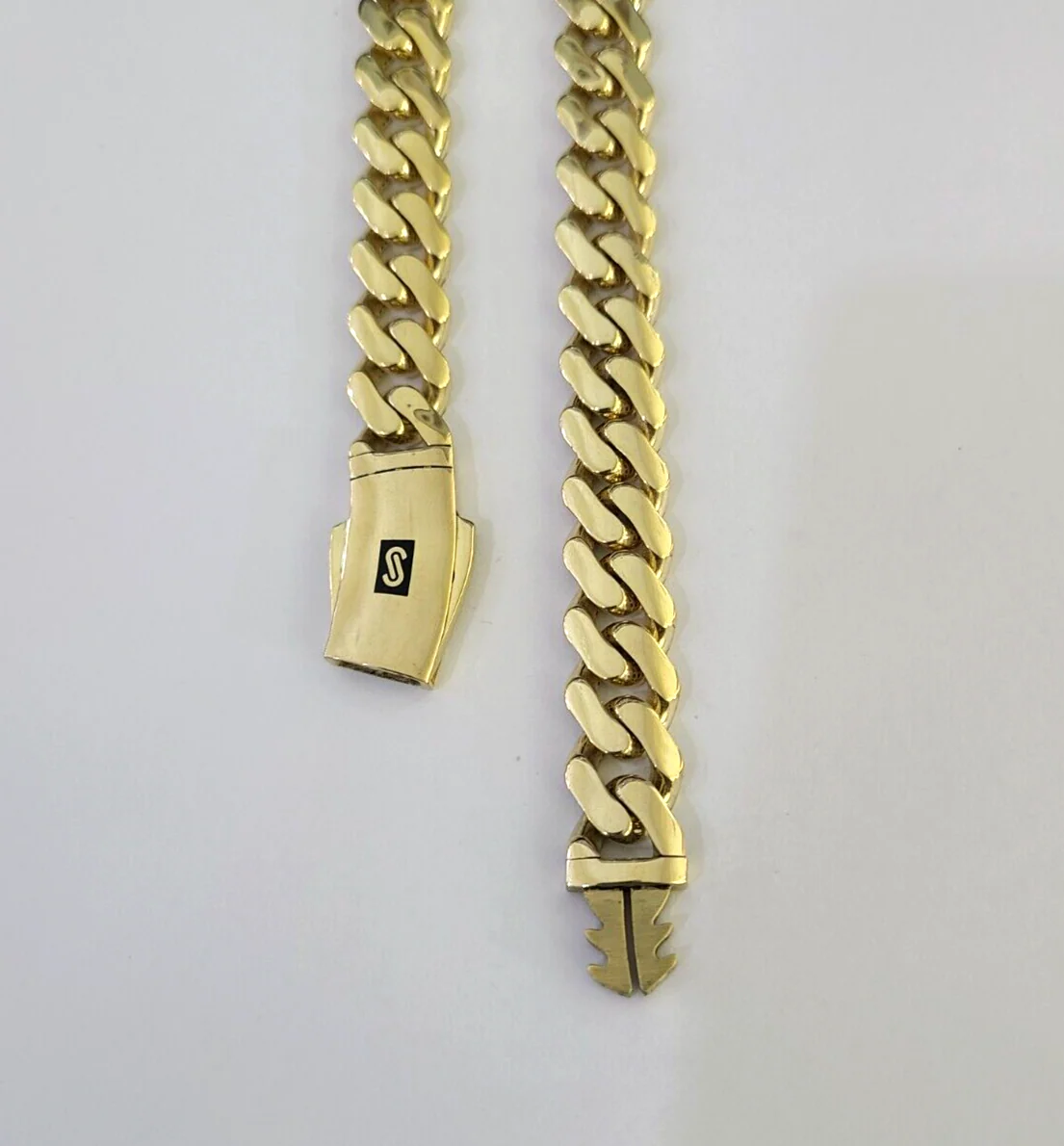 Real 10K Royal Monaco Chain Box Clasp 11mm Gold Necklace 10Kt 24" Genuine - Image 6