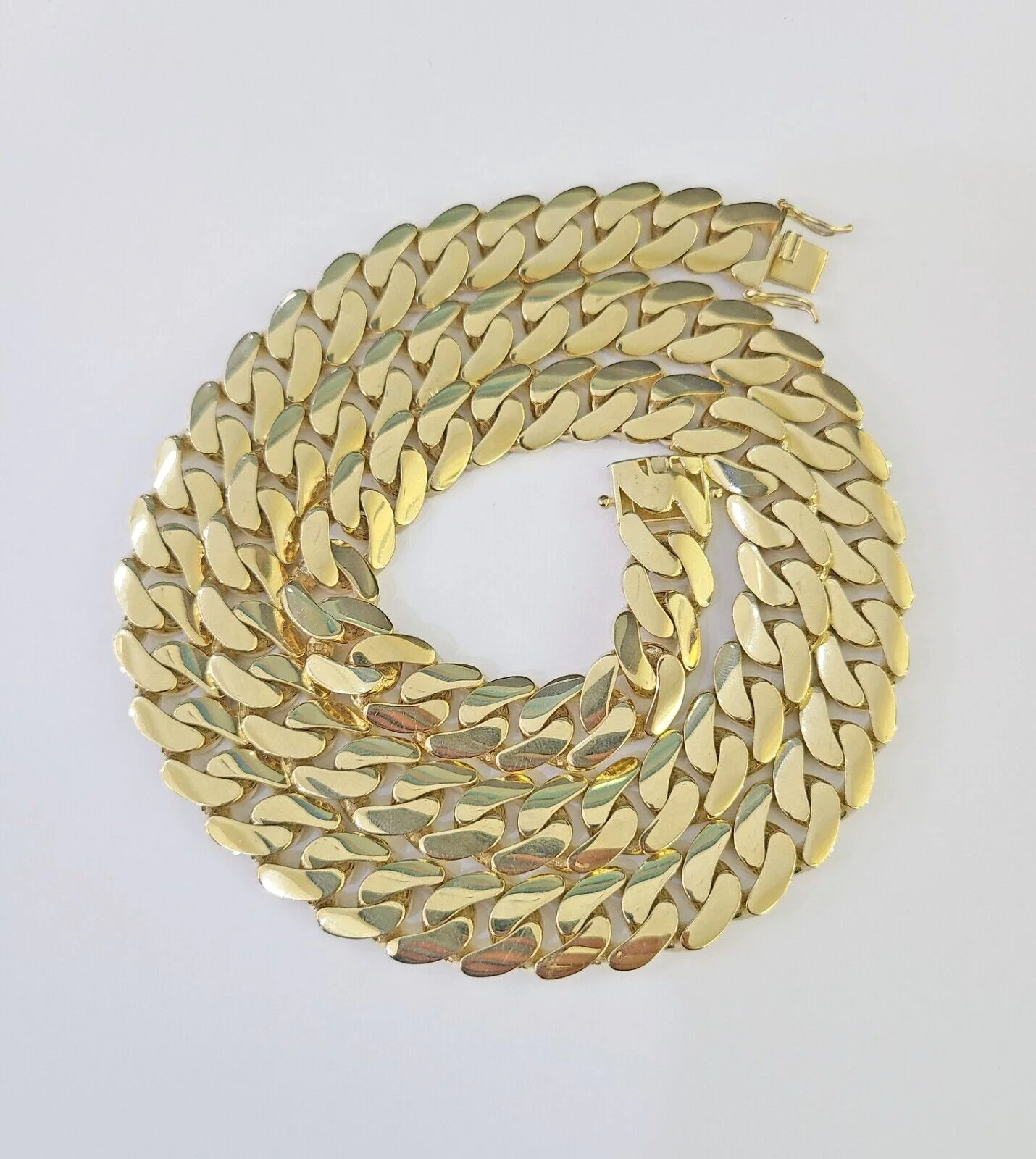 Real 10K Royal Monaco Chain Box Clasp 11mm Gold Necklace 10Kt 24" Genuine - Image 6