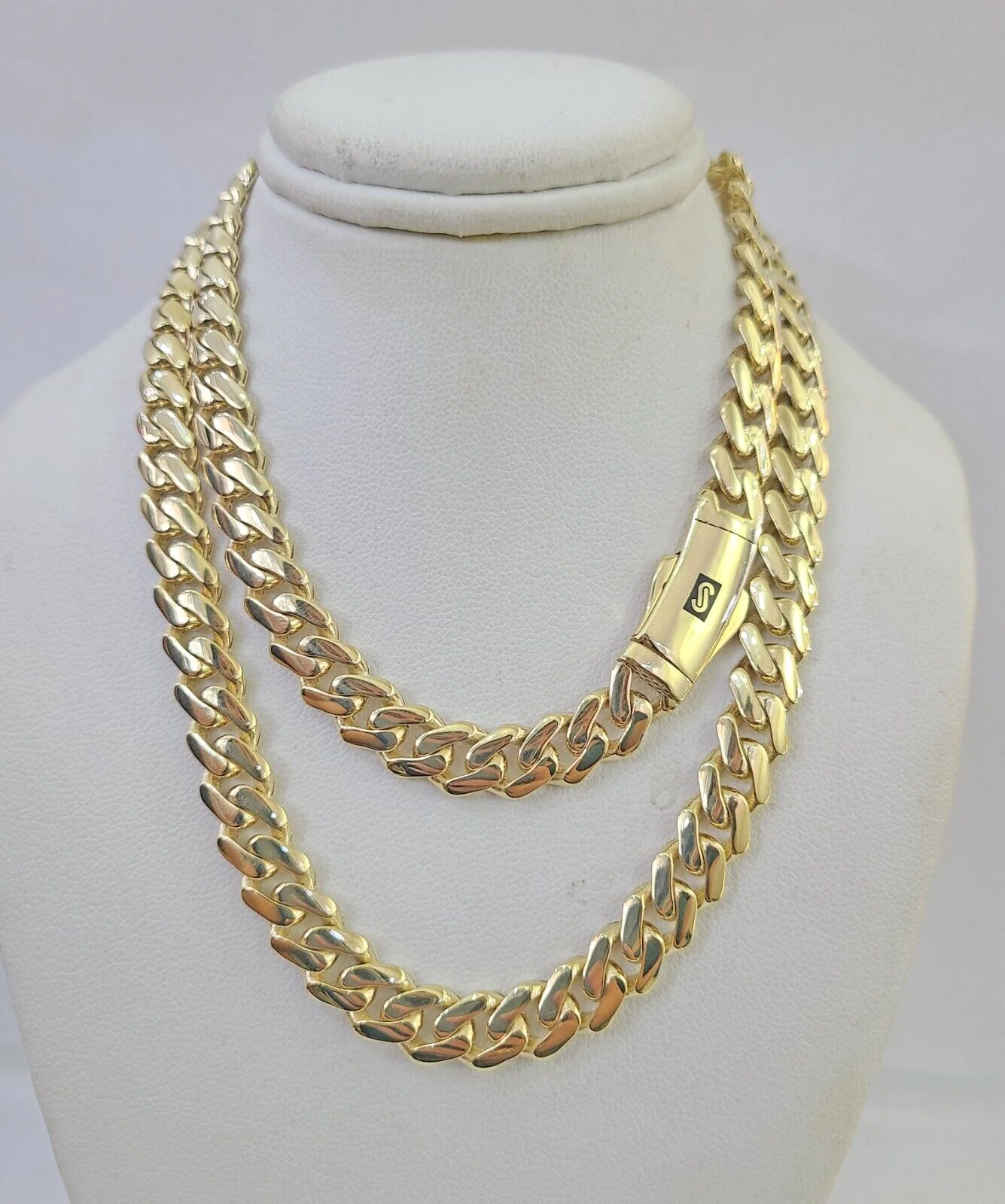 Real 10K Royal Monaco Chain Box Clasp 7mm Gold Necklace 10Kt 24" Genuine - Image 2