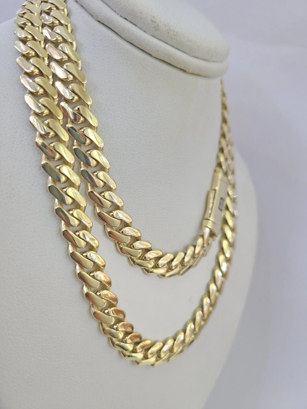 Real 10K Royal Monaco Chain Box Clasp 7mm Gold Necklace 10Kt 24" Genuine - Image 4
