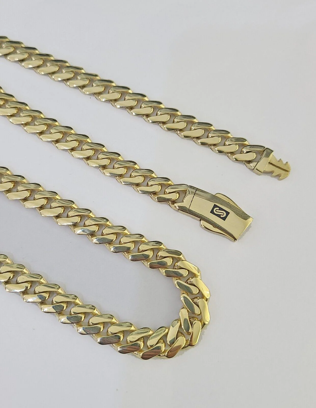 Real 10K Royal Monaco Chain Box Clasp 7mm Gold Necklace 10Kt 24" Genuine - Image 6