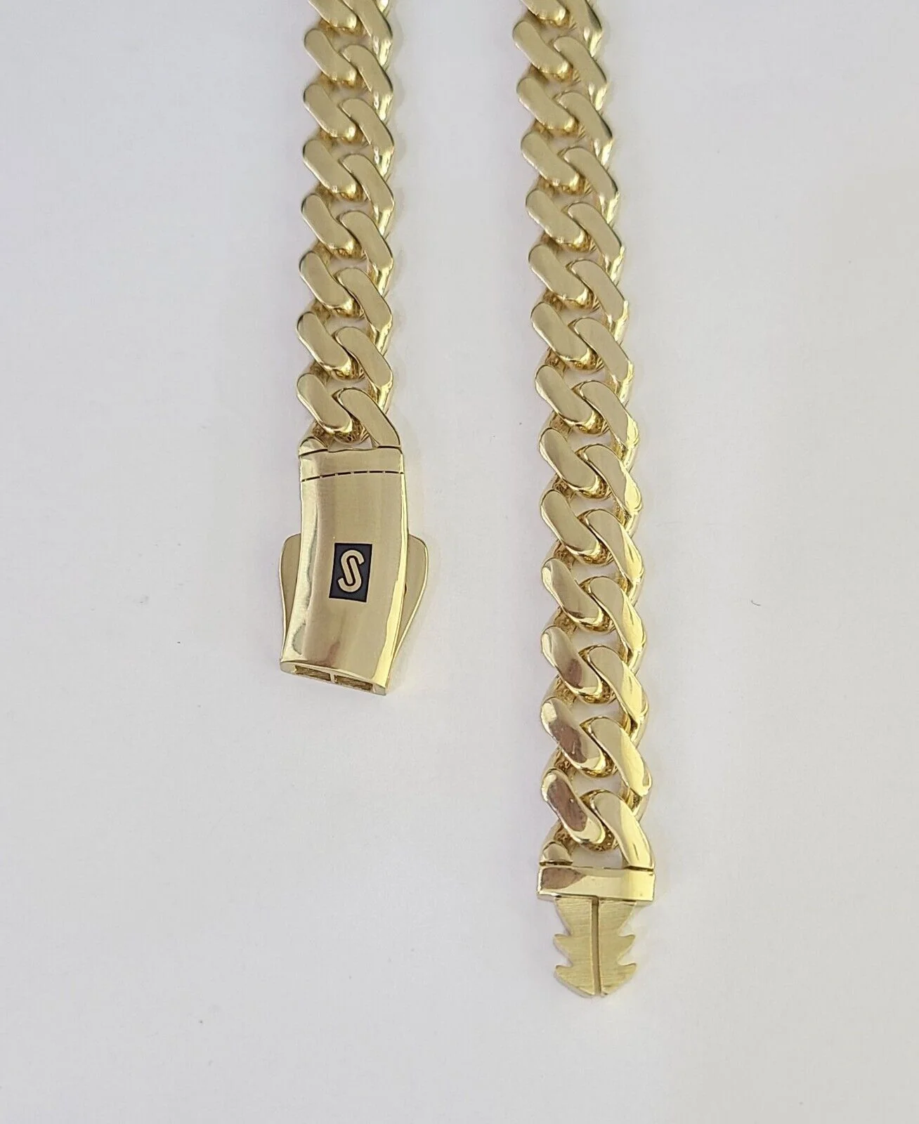 Real 10K Royal Monaco Chain Box Clasp 9mm Gold Necklace 10Kt 24" Genuine - Image 5