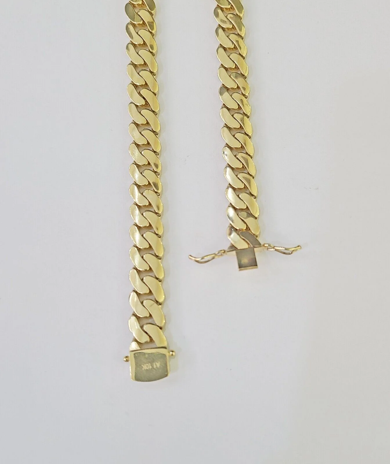 Real 10K Royal Monaco Chain Box Clasp 9mm Gold Necklace 10Kt 24" Genuine - Image 5
