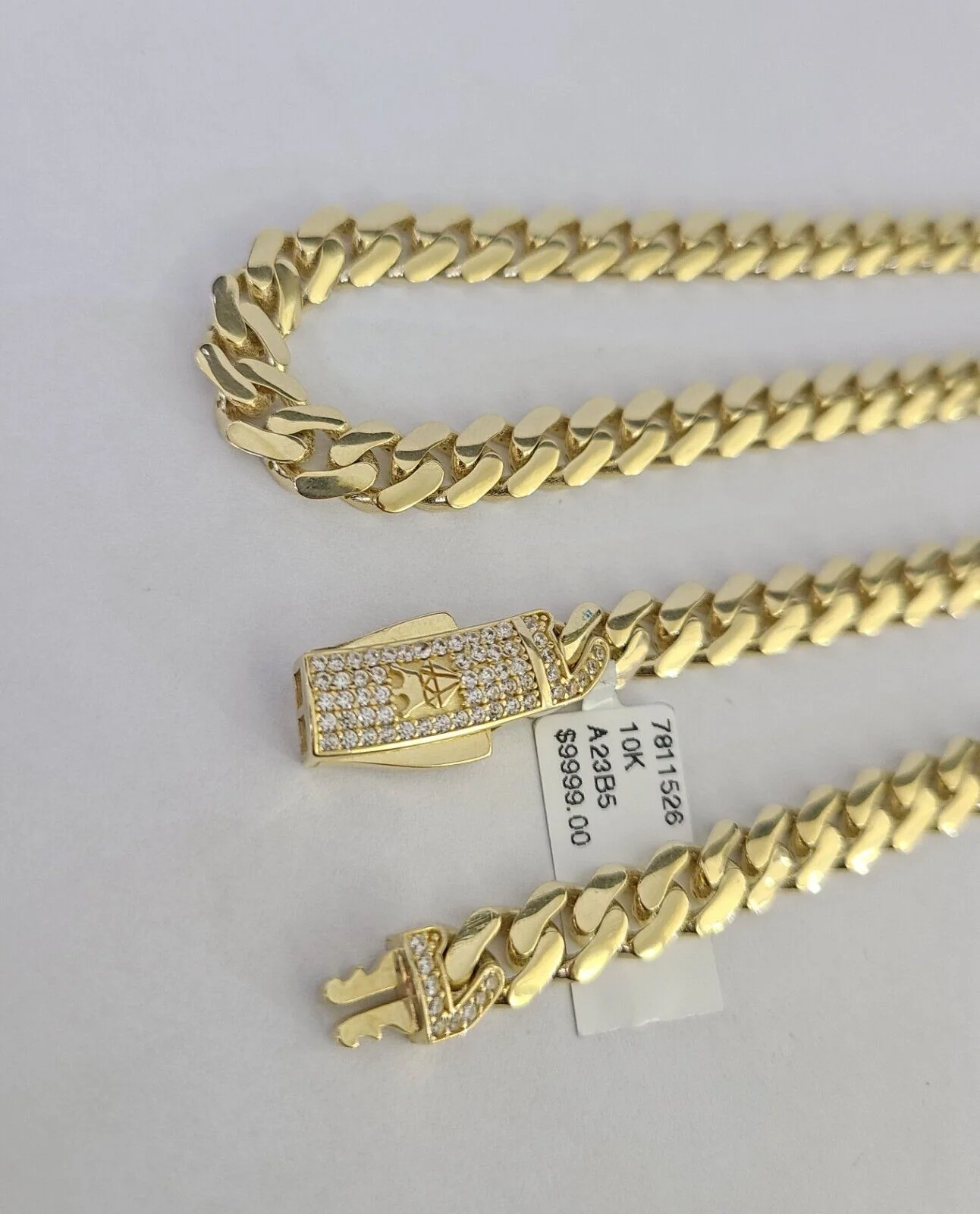 REAL 10k Royal Monaco Cuban Link Necklace Chain 7mm 20" Yellow Gold - Image 3