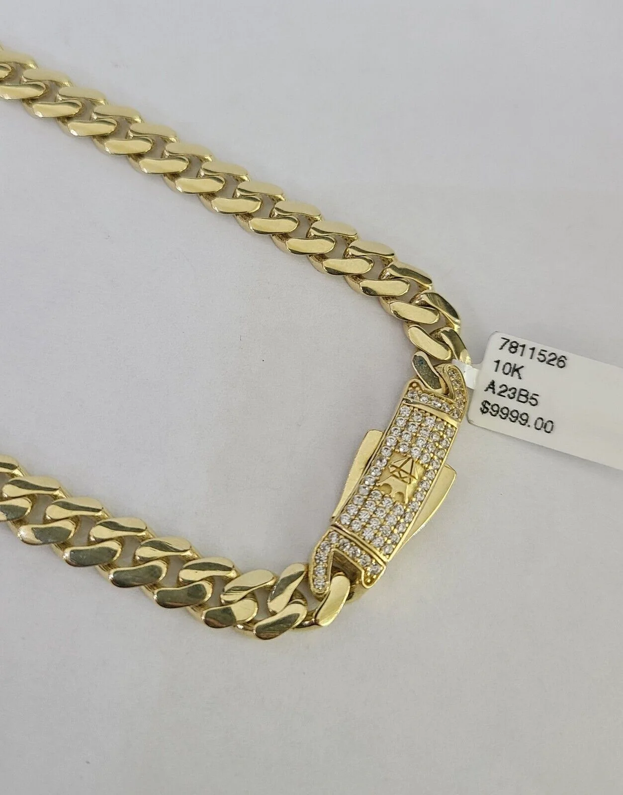REAL 10k Royal Monaco Cuban Link Necklace Chain 7mm 20" Yellow Gold - Image 5