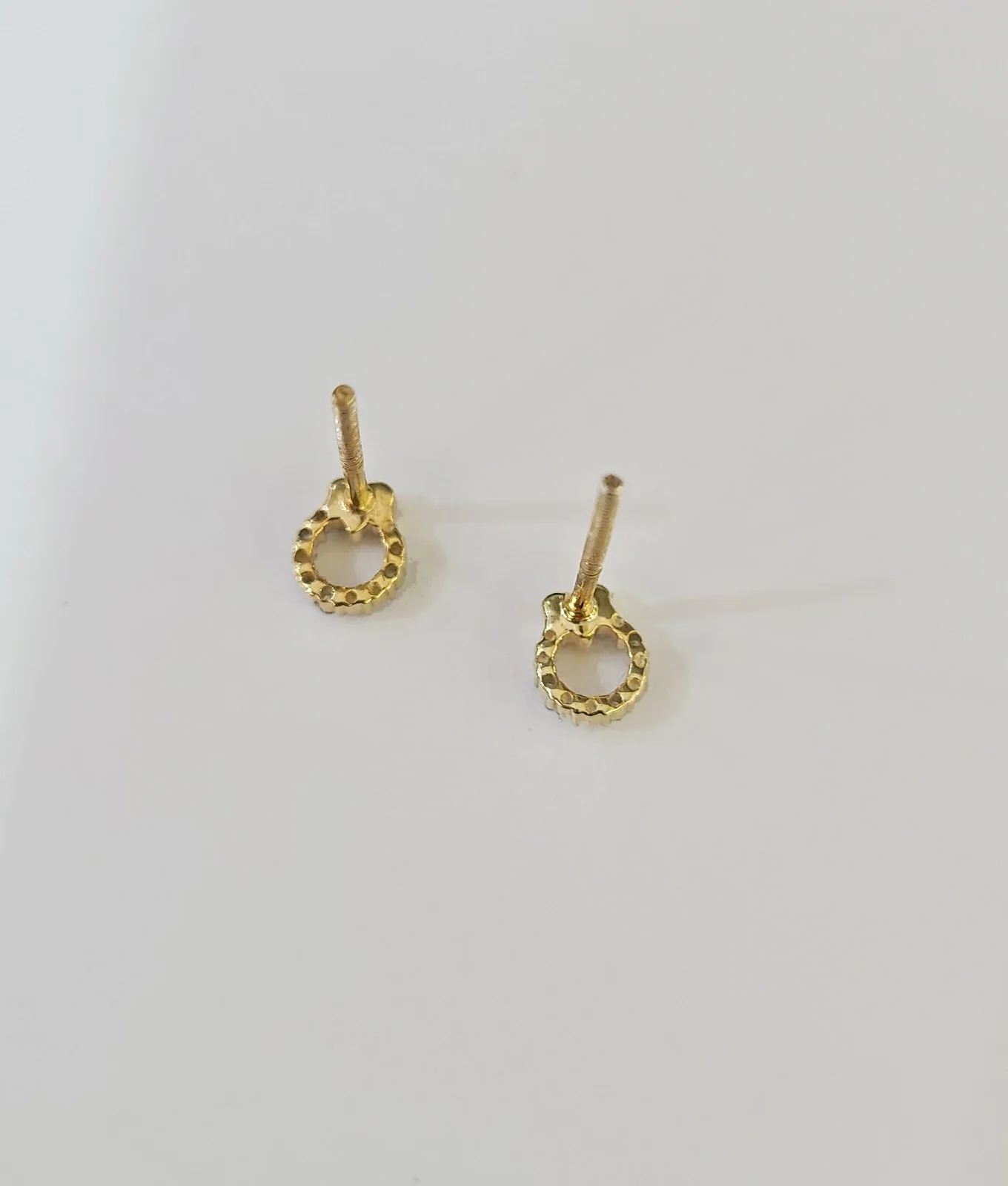 Real Silver Diamond Heart Earring Screw Back Sterling silver ladies Stud - Image 3