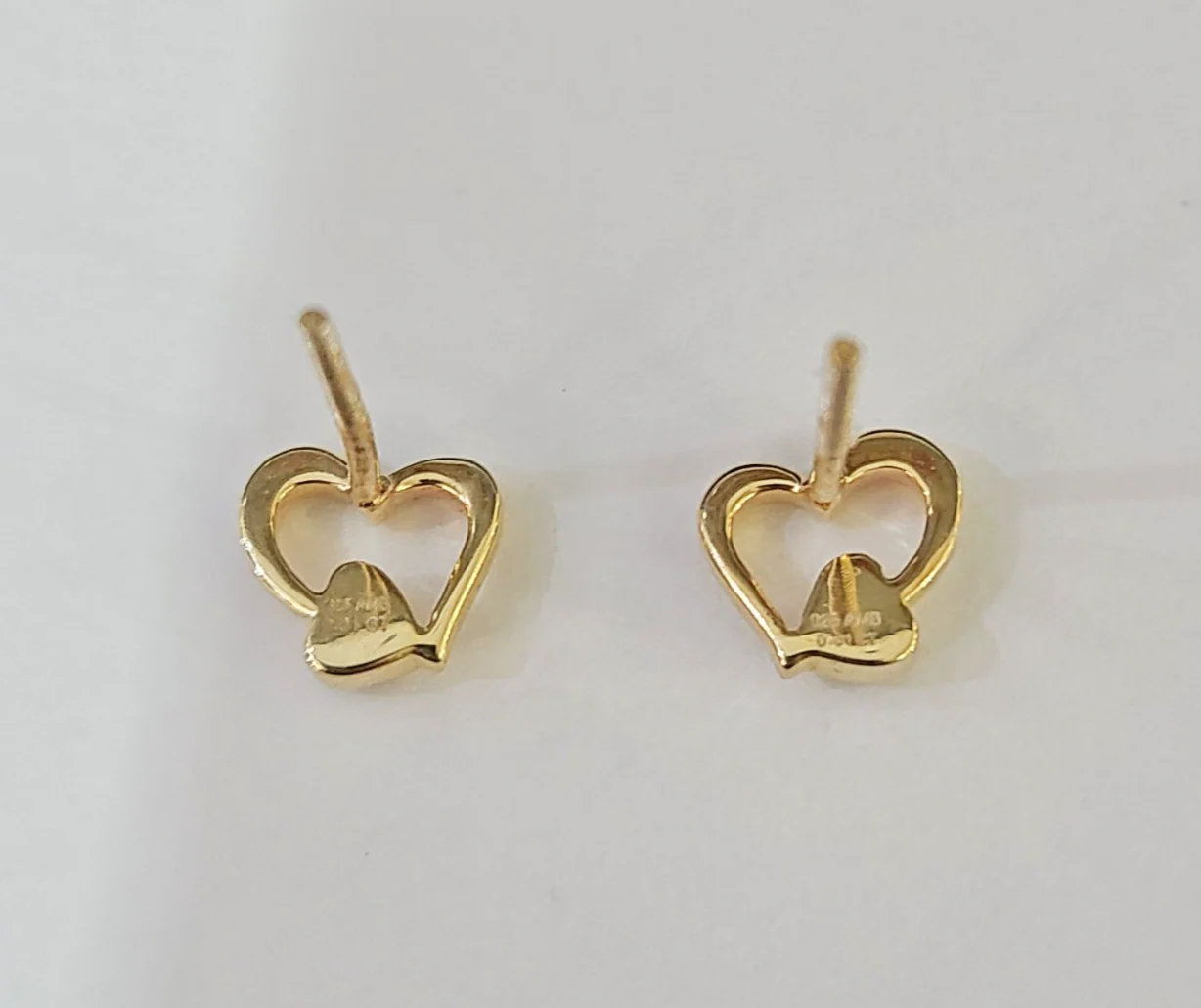 Real Silver Diamond Heart Earring Screw Back, 925 Sterling Silver For ladies - Image 5