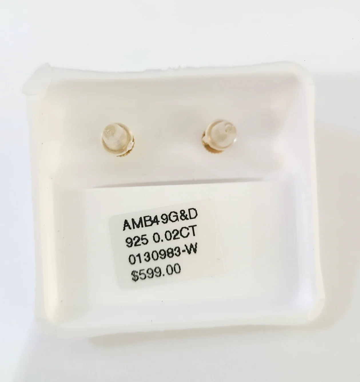 Real Silver Diamond Heart Earring Screw Back, 925 Sterling Silver For ladies - Image 6
