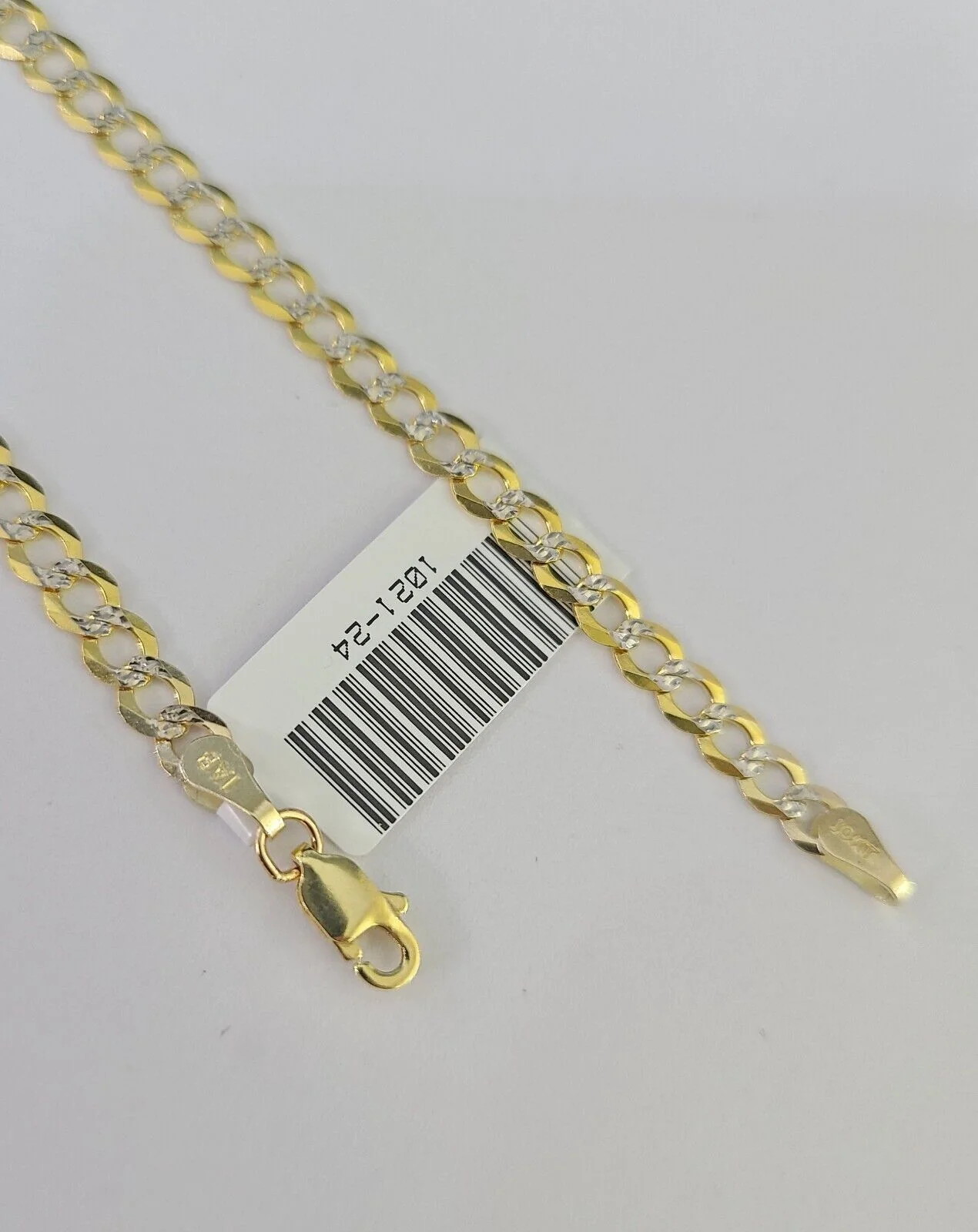 Real 10K Solid Cuban Curb Link Bracelet Yellow Gold Diamond Cuts 3.5mm 6" Kids - Image 6