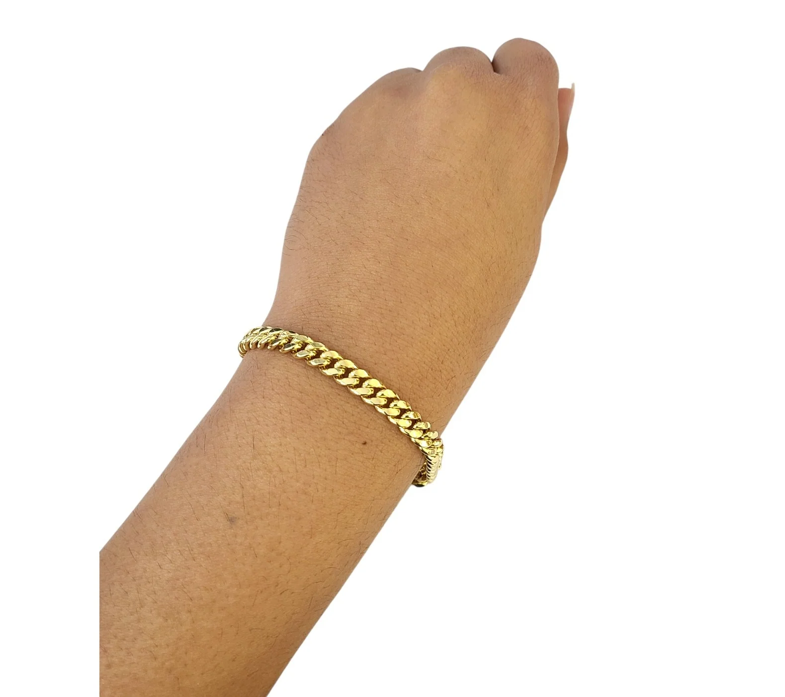 Real 10k Solid Gold Bracelet Miami Cuban Link 7.5 Inch 6mm Mens 10KT Box Lock - Image 2