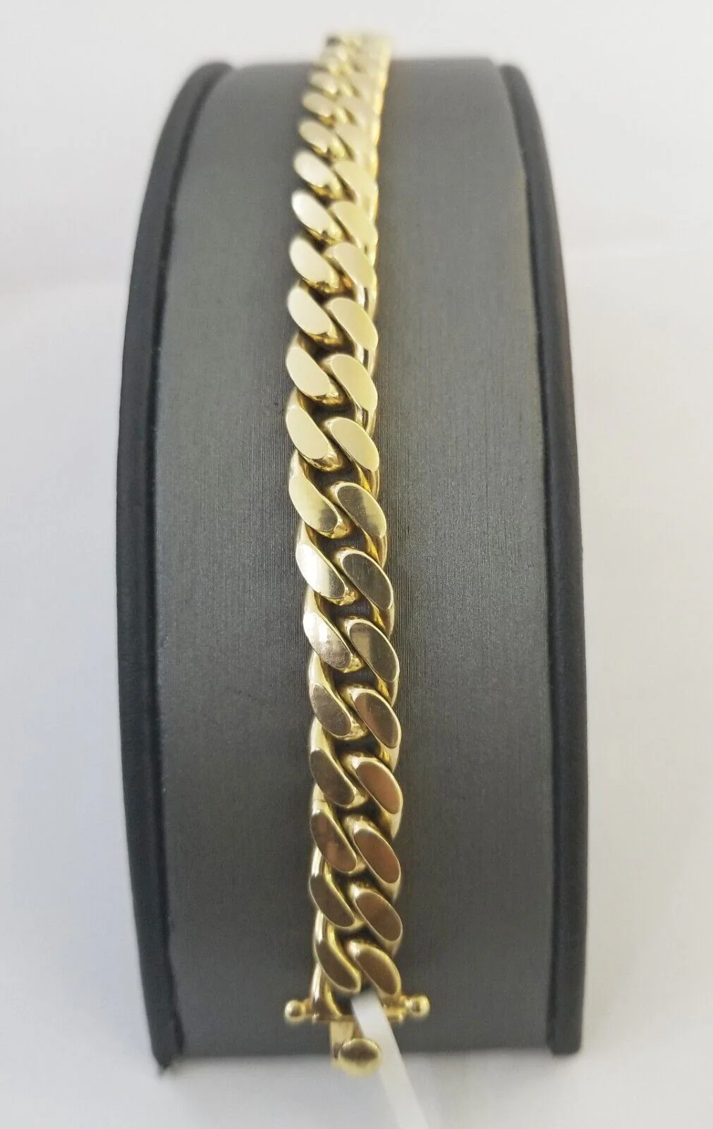 Real 10k Solid Gold Bracelet Miami Cuban Link 8.5mm 8 inch Box Lock 10kt Strong - Image 4