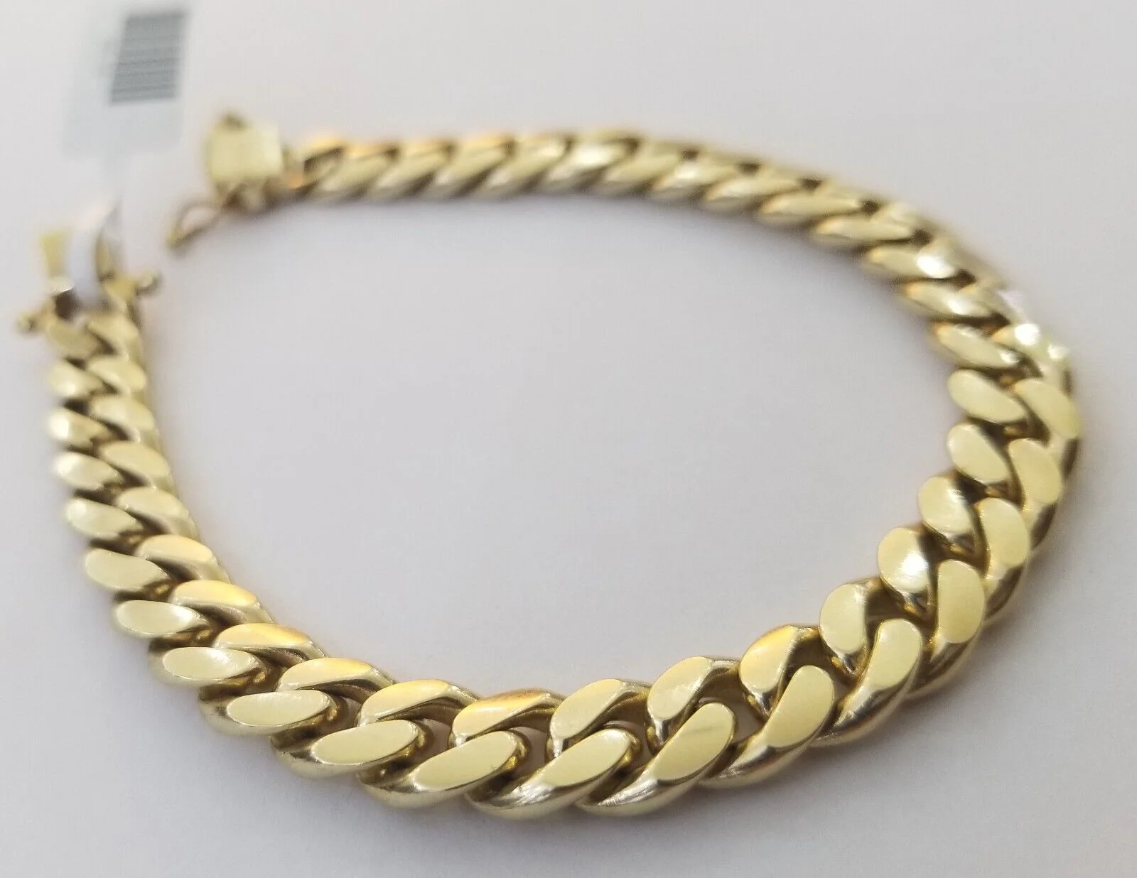 Real 10k Solid Gold Bracelet Miami Cuban Link 8.5mm 8 inch Box Lock 10kt Strong - Image 6