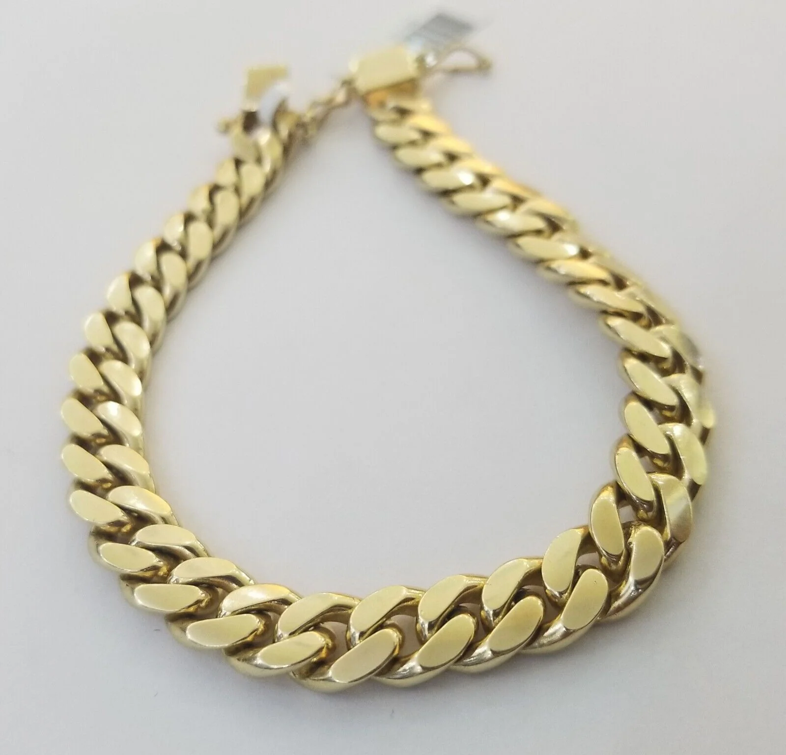 Real 10k Solid Gold Bracelet Miami Cuban Link 8.5mm 8 inch Box Lock 10kt Strong - Image 7