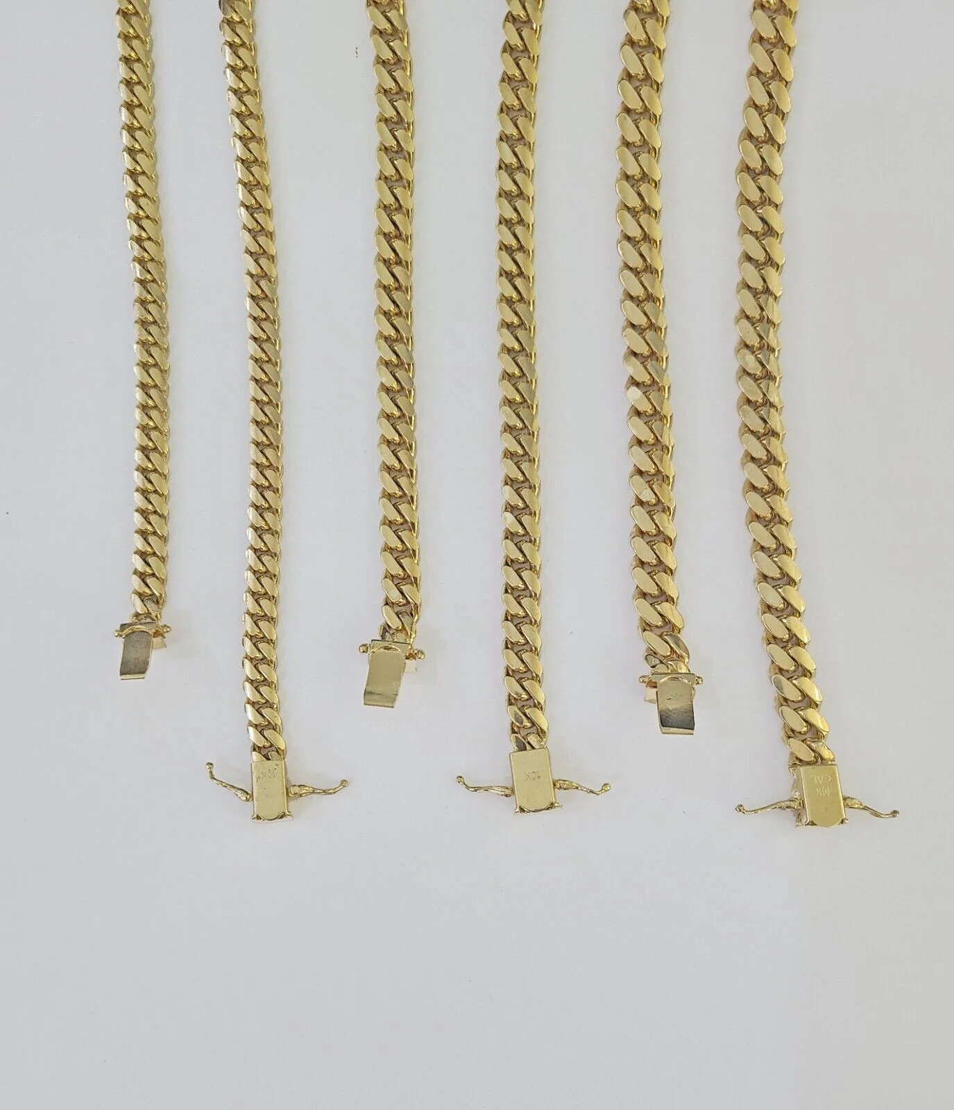 Real 10k Solid Miami Cuban Link Chain Necklace 6mm 7mm 8mm 24 Inches 10kt Gold - Image 5